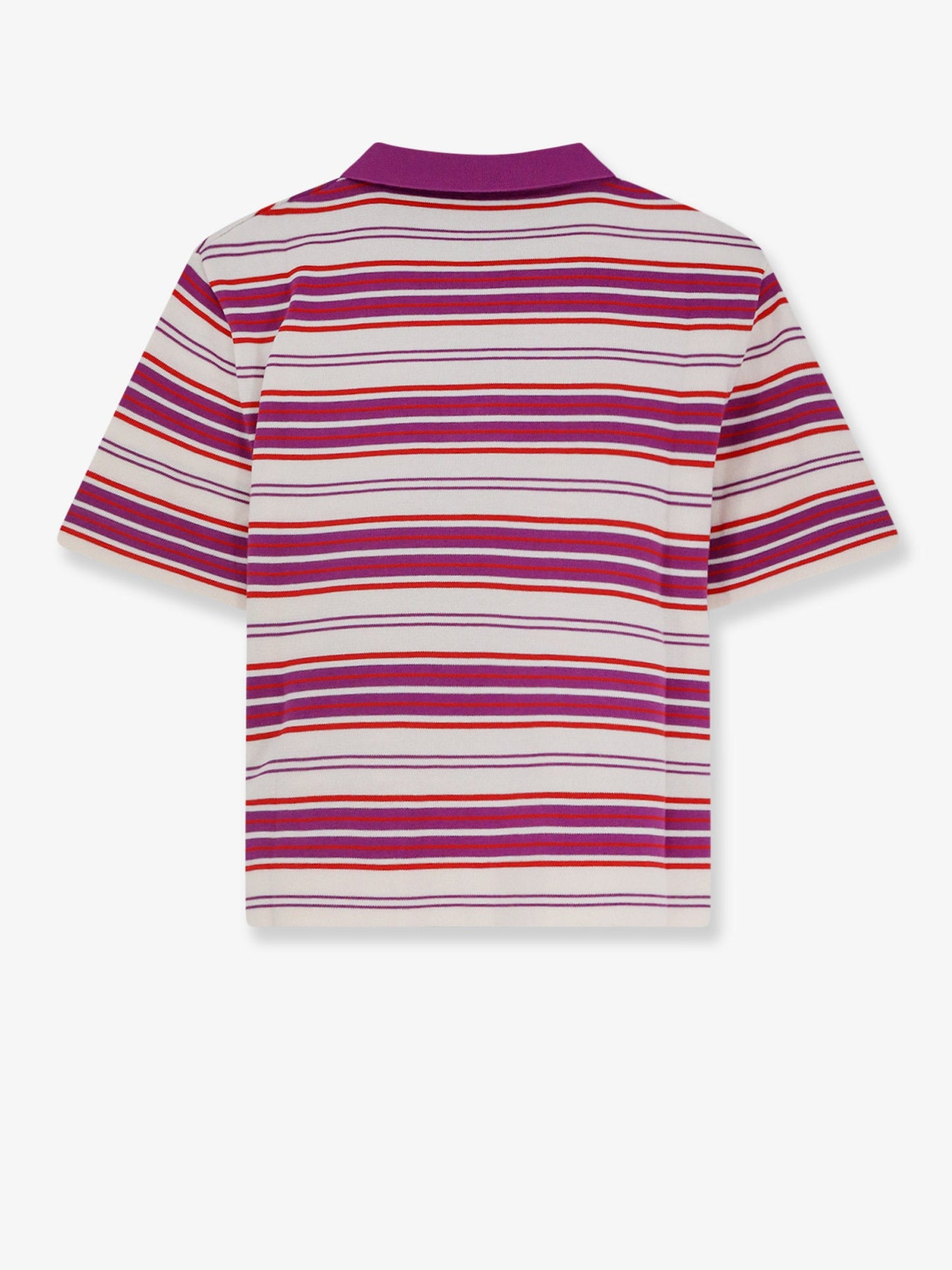 Celine Women Cotton Polo Shirt With Striped Pattern CELINE