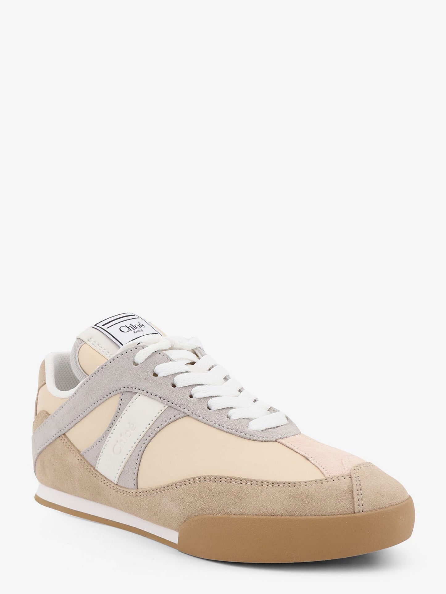 Chloe' Women Kick Suede Sneakers With Contrasting Inserts CHLOE