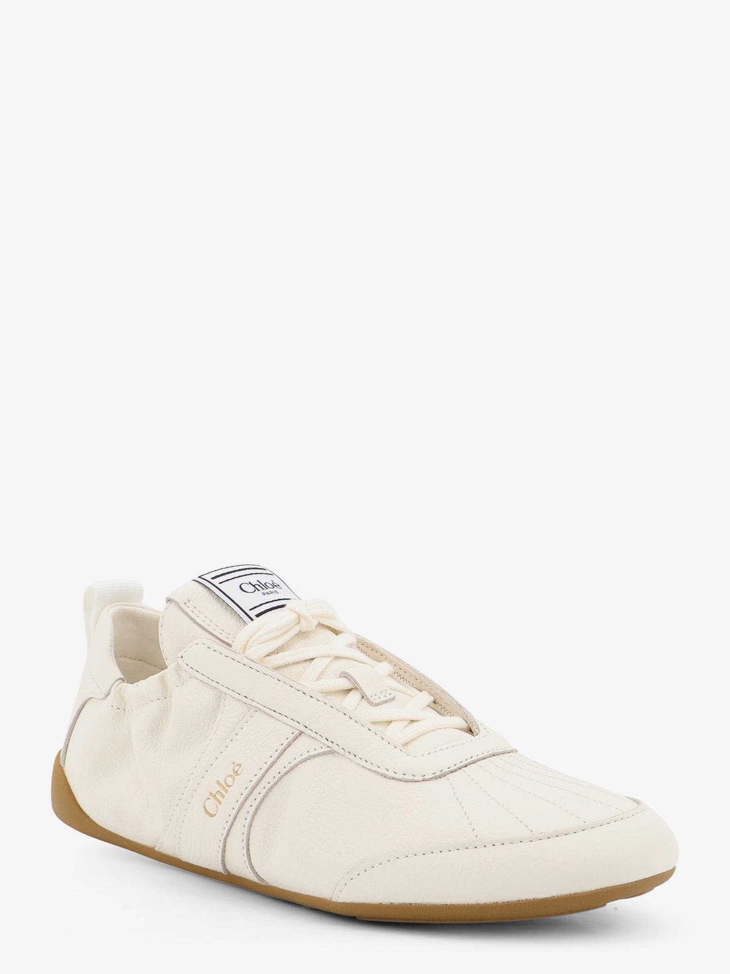 Chloe' Women Kick Leather Sneakers With Side Logo CHLOE