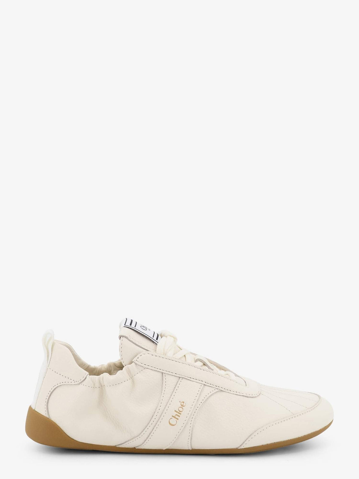 Chloe' Women Kick Leather Sneakers With Side Logo CHLOE