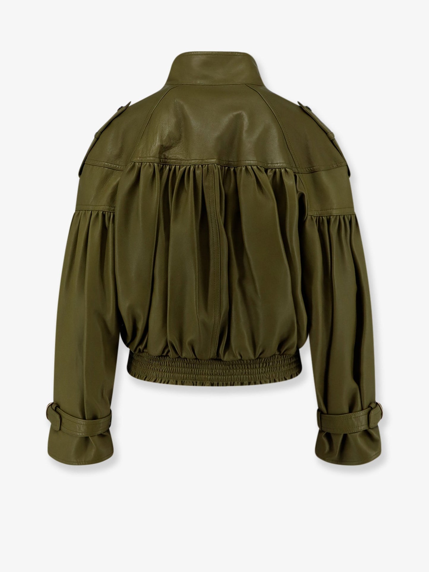 Chloe' Women Crop Fit Leather Jacket CHLOE