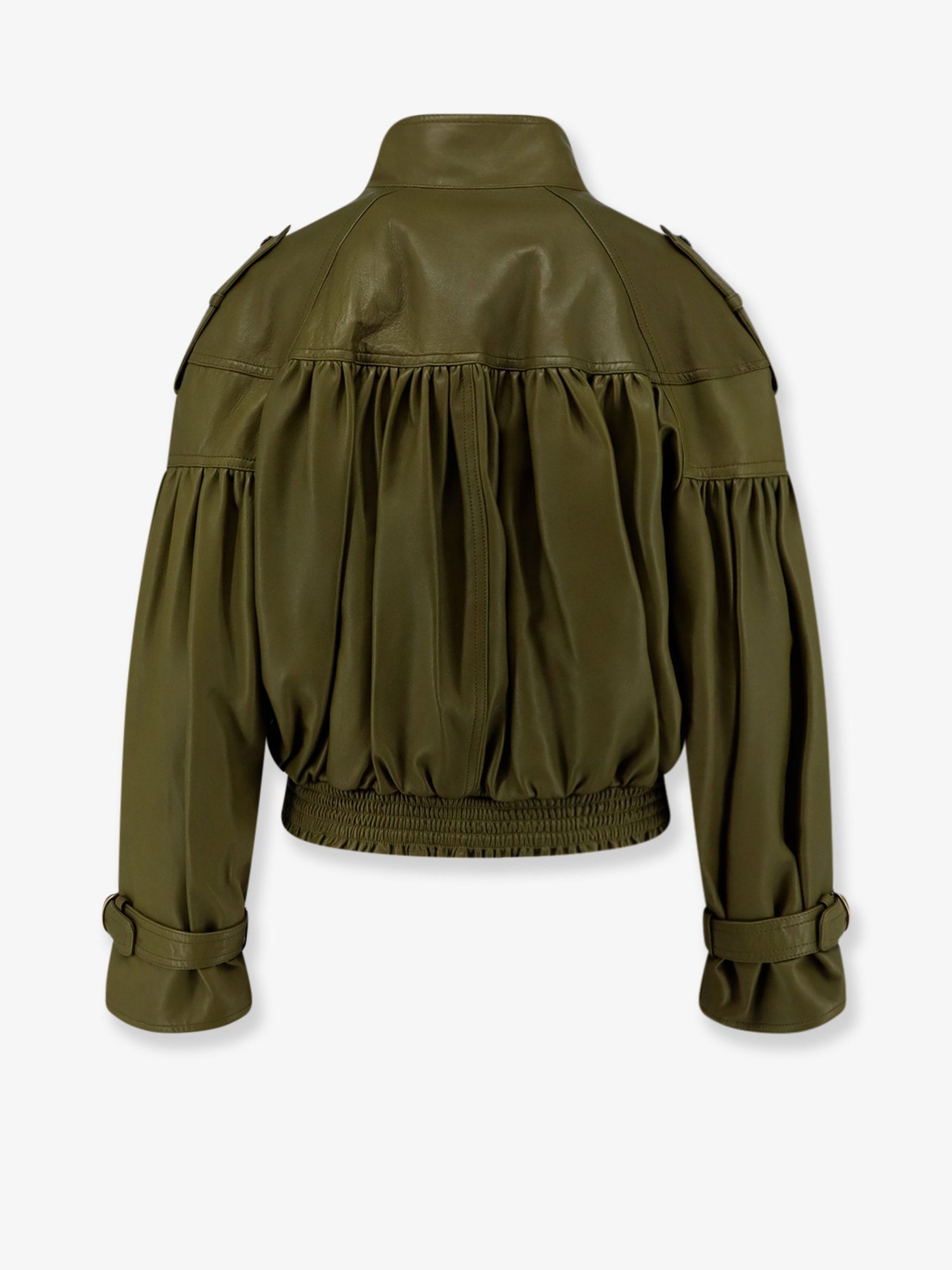 Chloe' Women Crop Fit Leather Jacket CHLOE