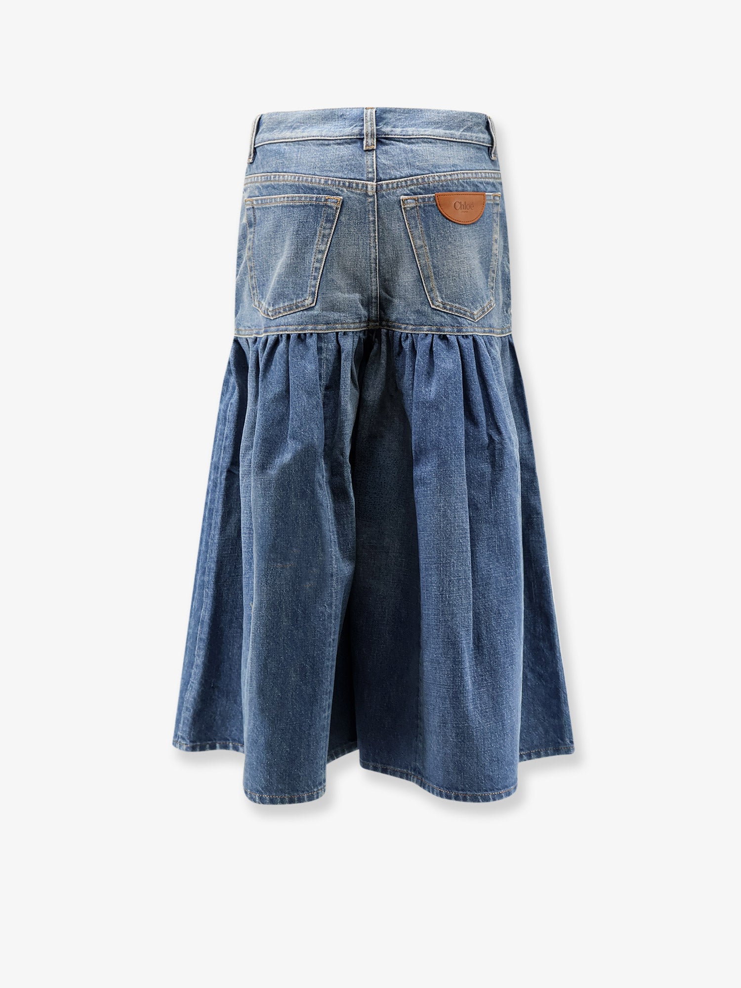 Chloe' Women Lightweight Cotton Denim Fabric Skirt/Trousers CHLOE