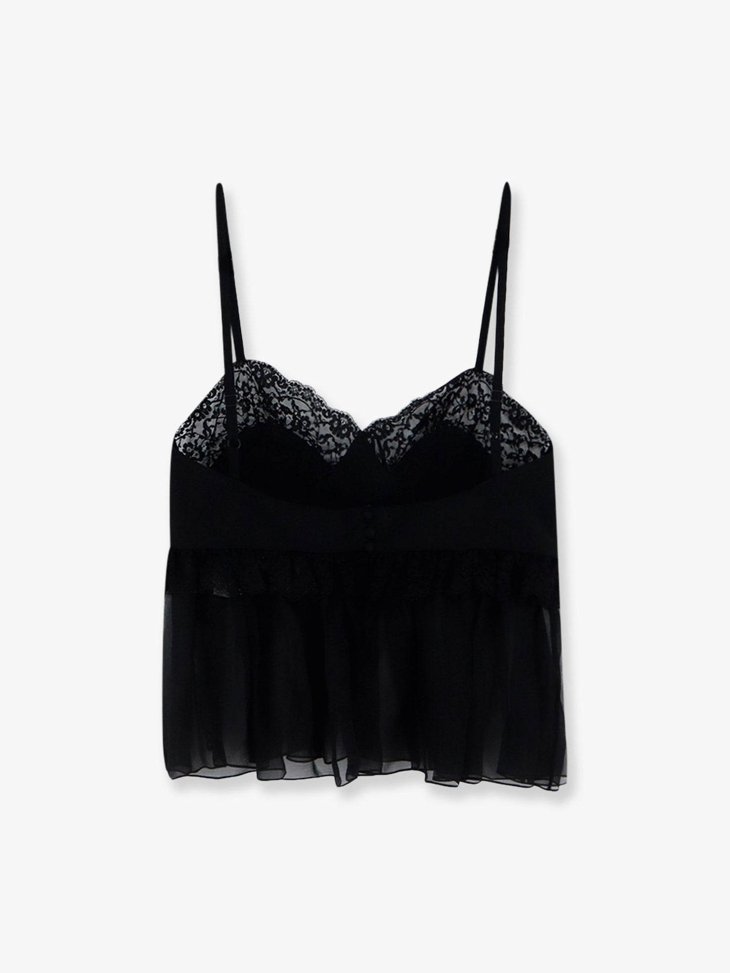 Chloe' Women Silk Top With Lace Profiles CHLOE