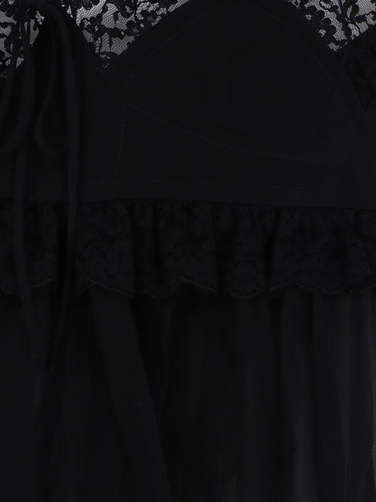 Chloe' Women Silk Top With Lace Profiles CHLOE