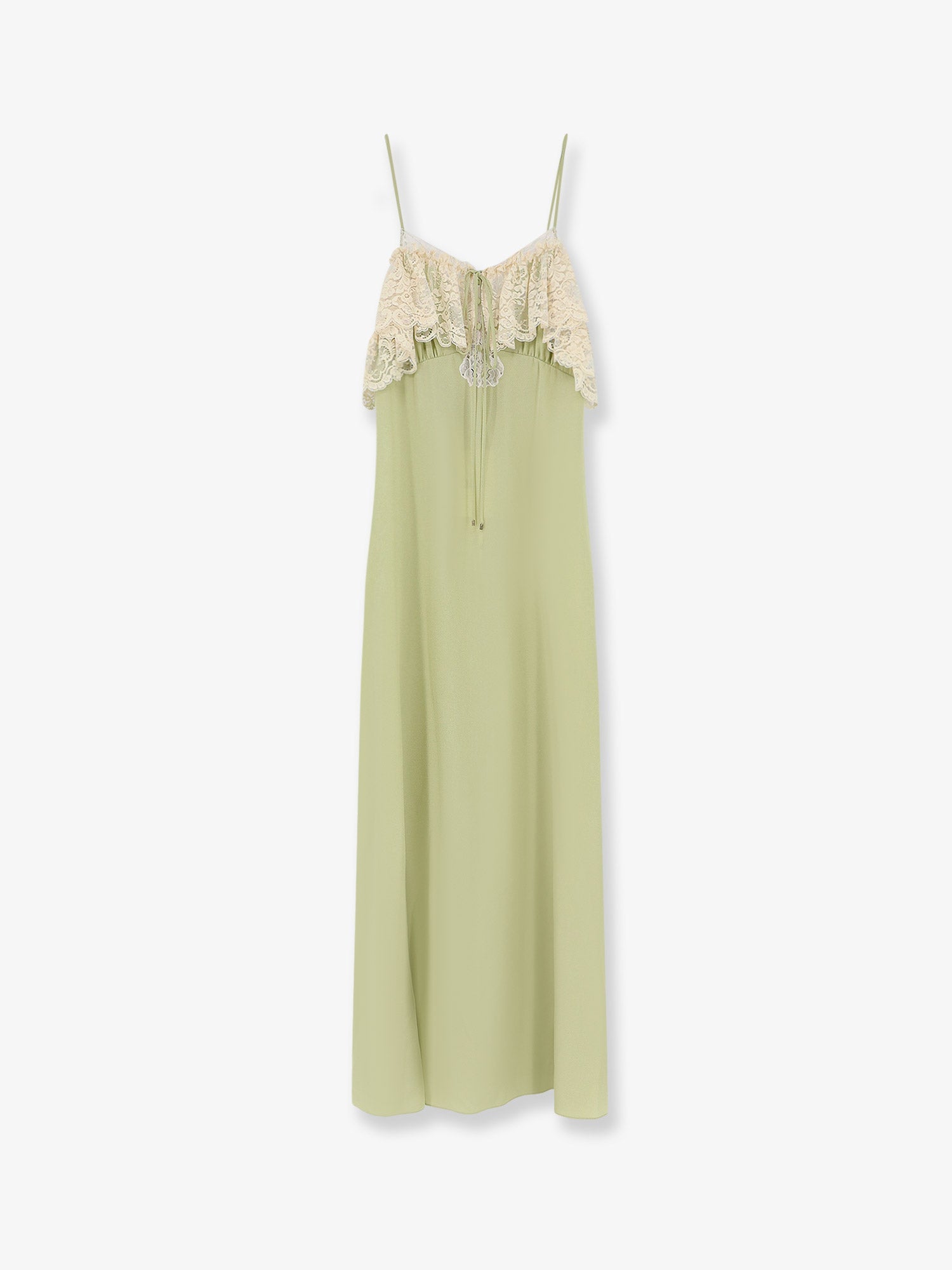 Chloe' Women Silk Dress With Lace Inserts CHLOE