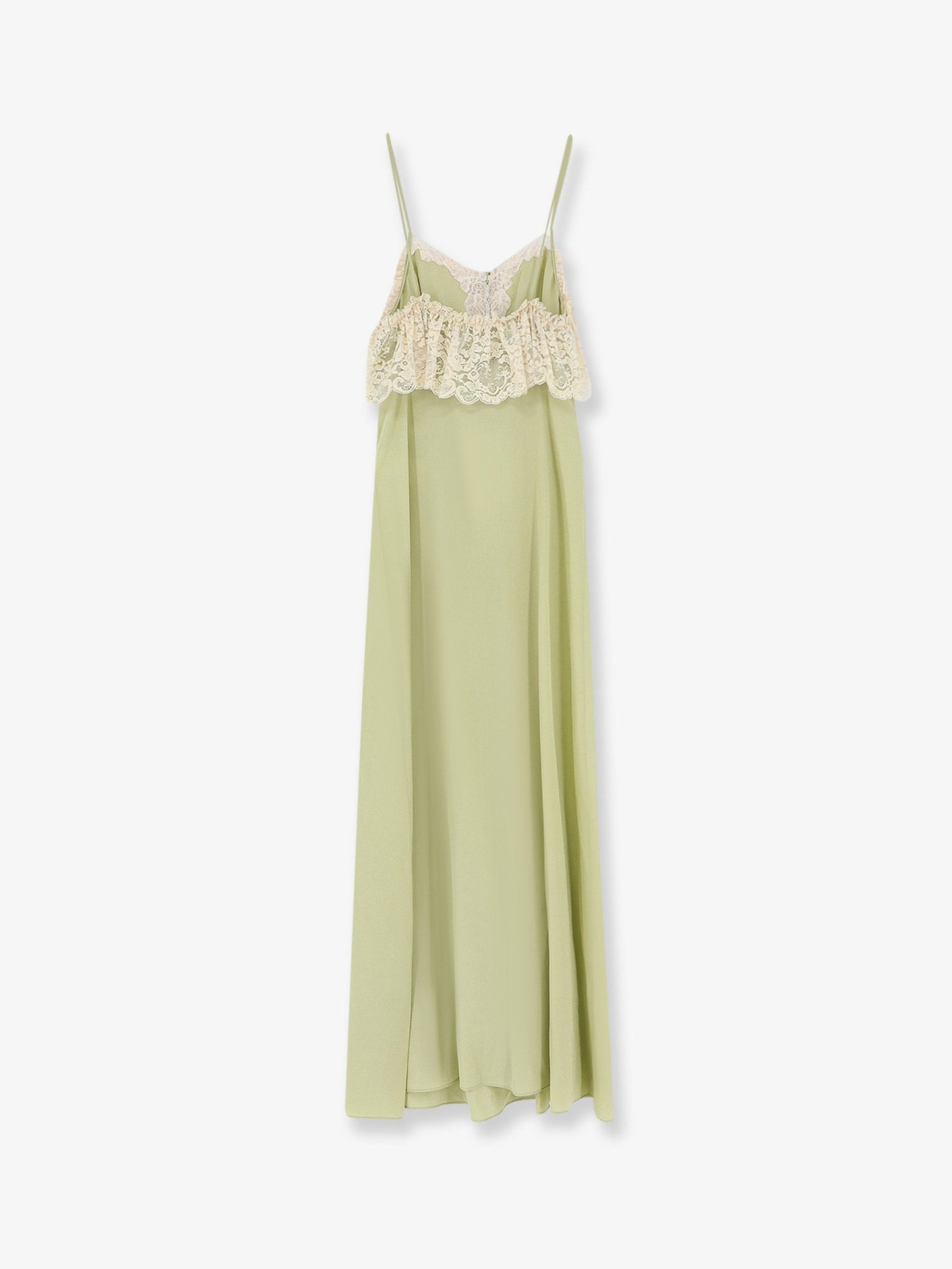 Chloe' Women Silk Dress With Lace Inserts CHLOE