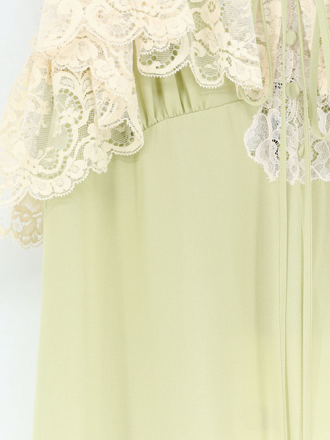 Chloe' Women Silk Dress With Lace Inserts CHLOE