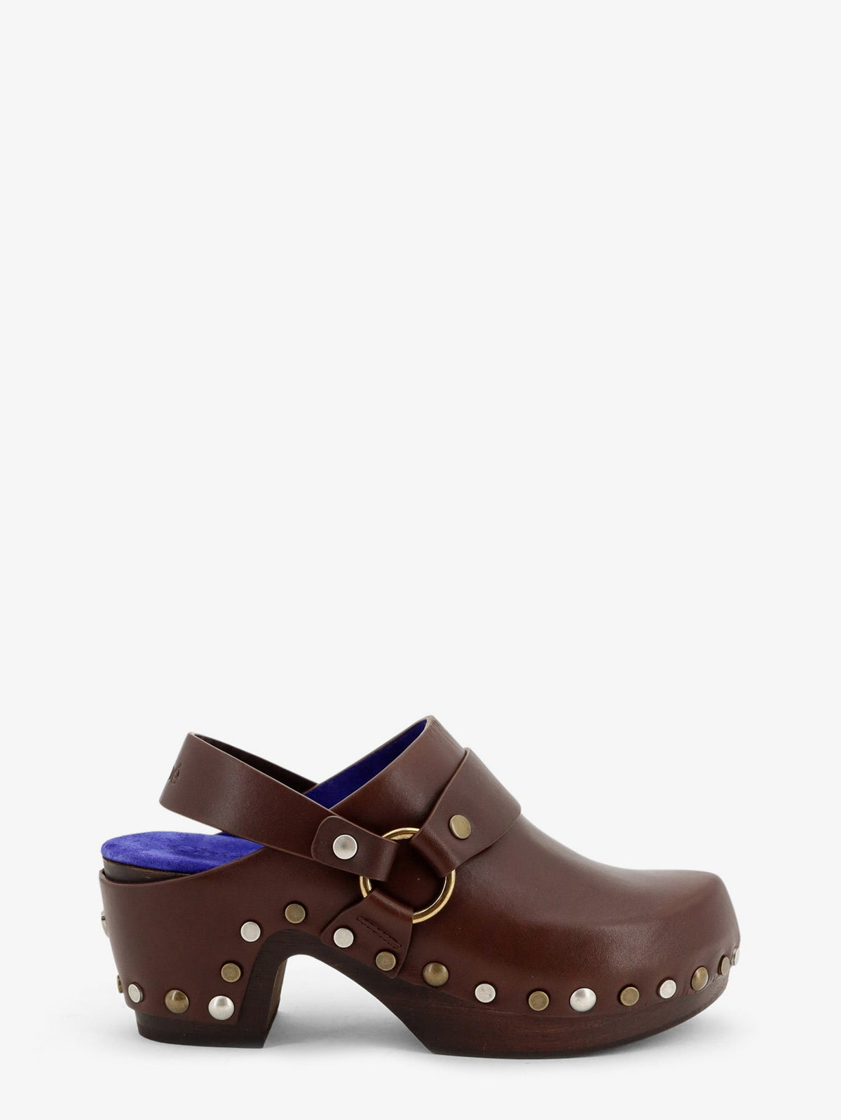 Chloe' Women Talis Wedge Leather Clogs CHLOE