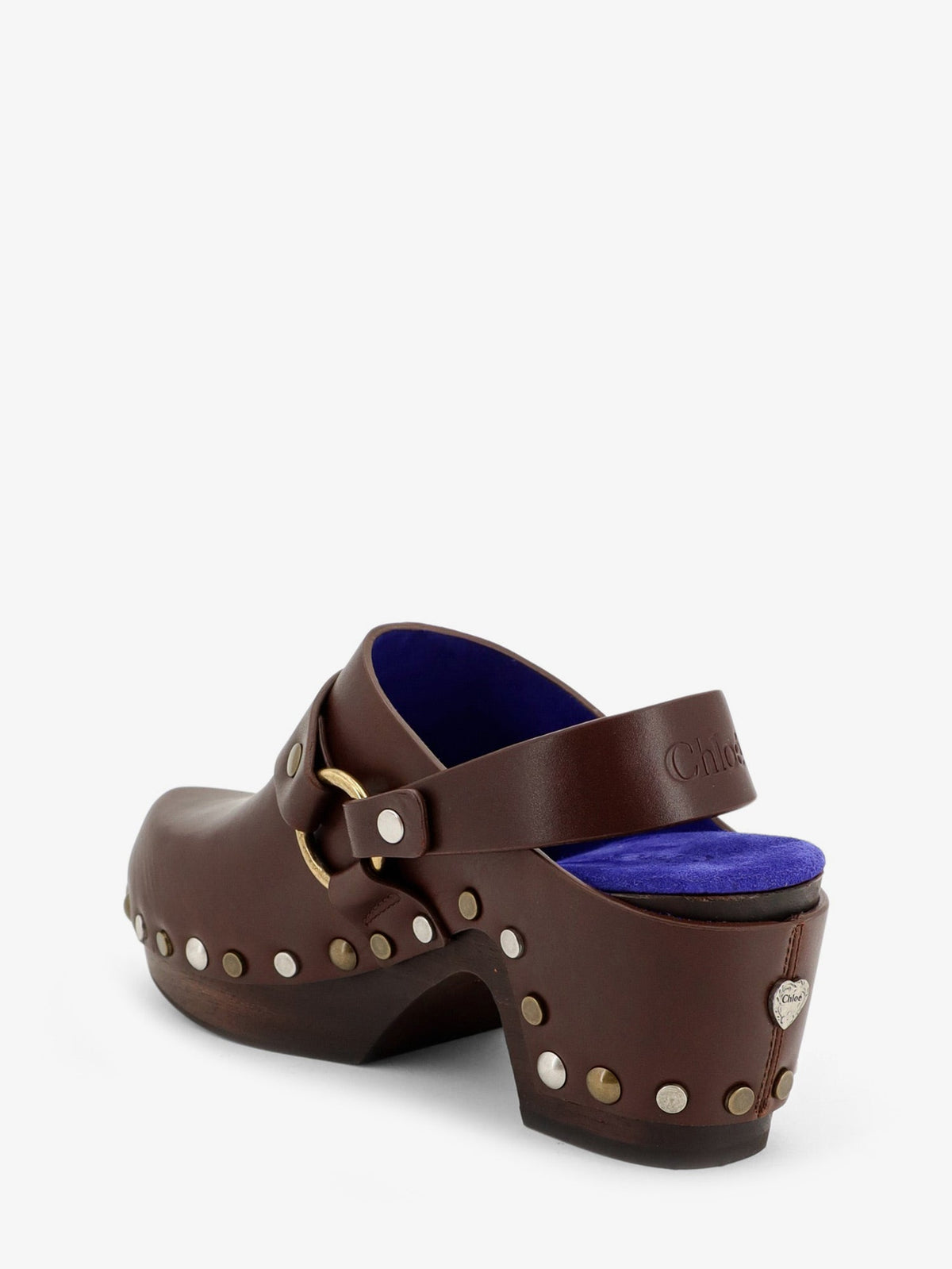 Chloe' Women Talis Wedge Leather Clogs CHLOE