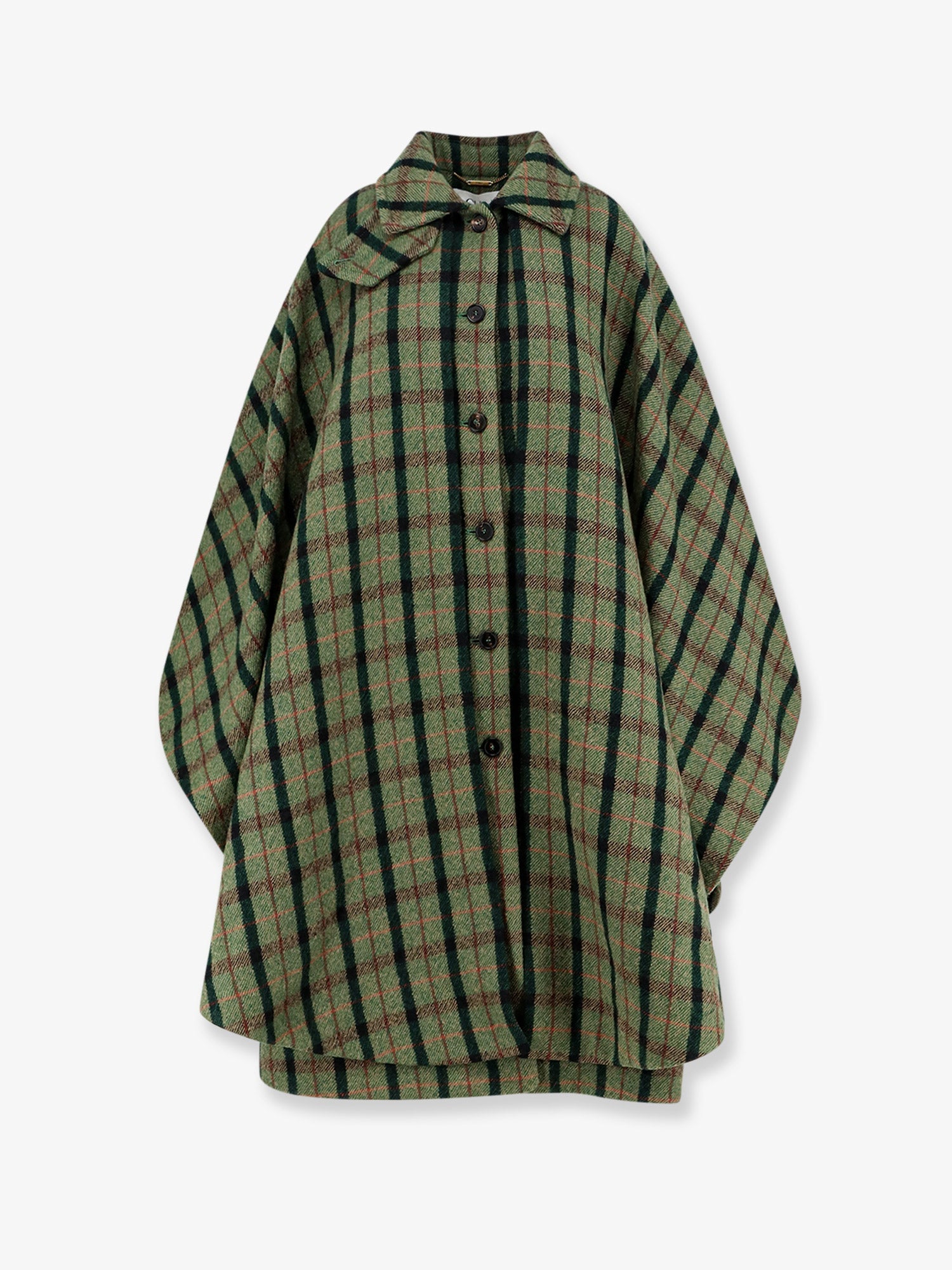 Chloe' Women Madras Wool Cape Coat CHLOE