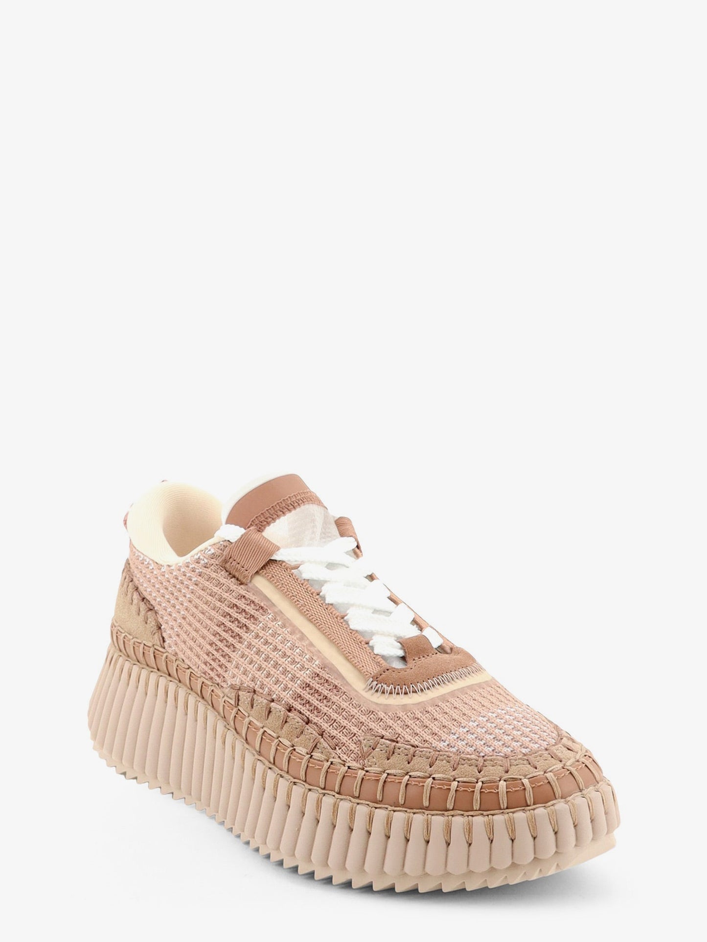 Chloe' Women Nama Low-Top Sneakers In Mesh With Suede Inserts CHLOE