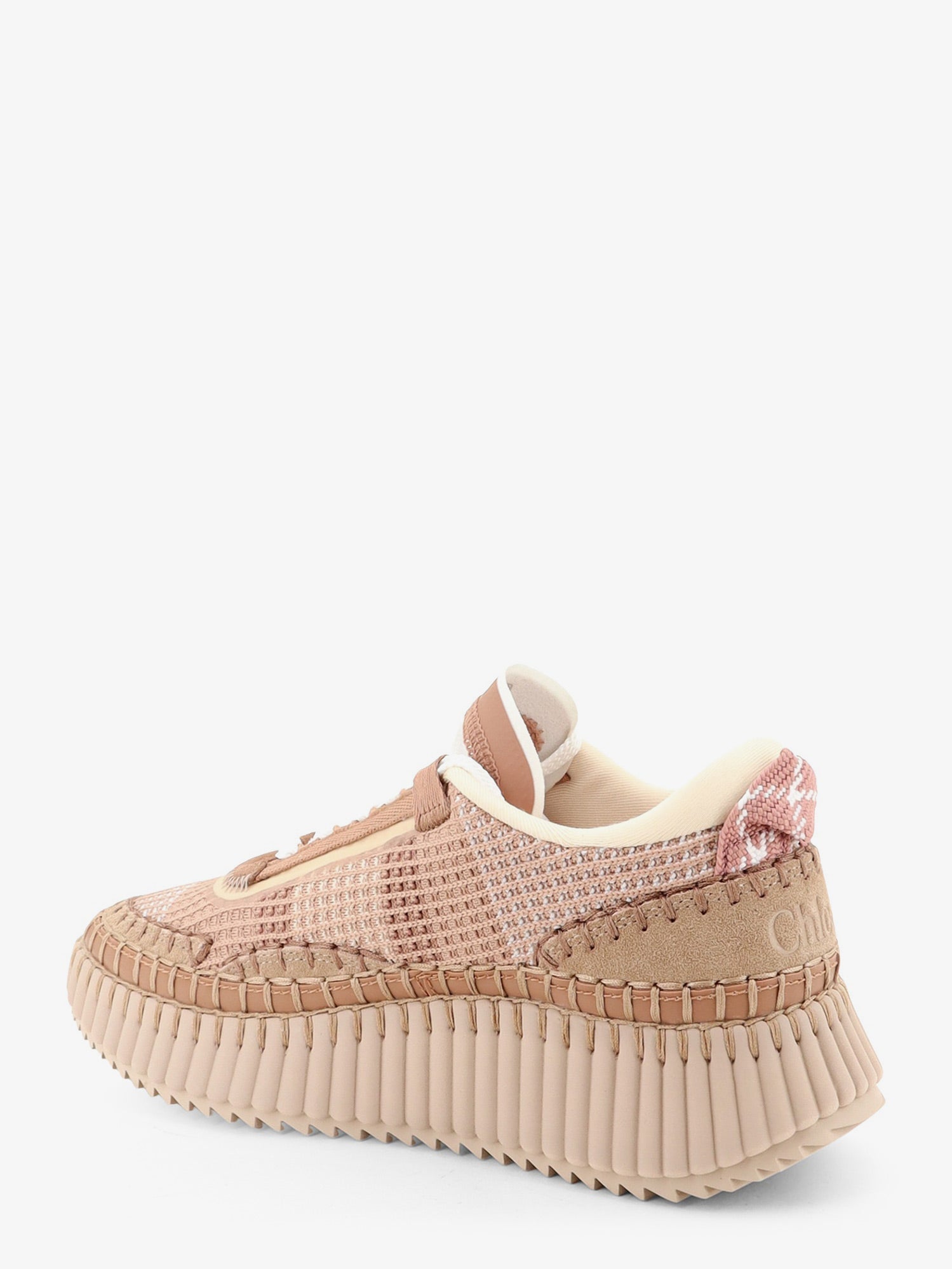 Chloe' Women Nama Low-Top Sneakers In Mesh With Suede Inserts CHLOE