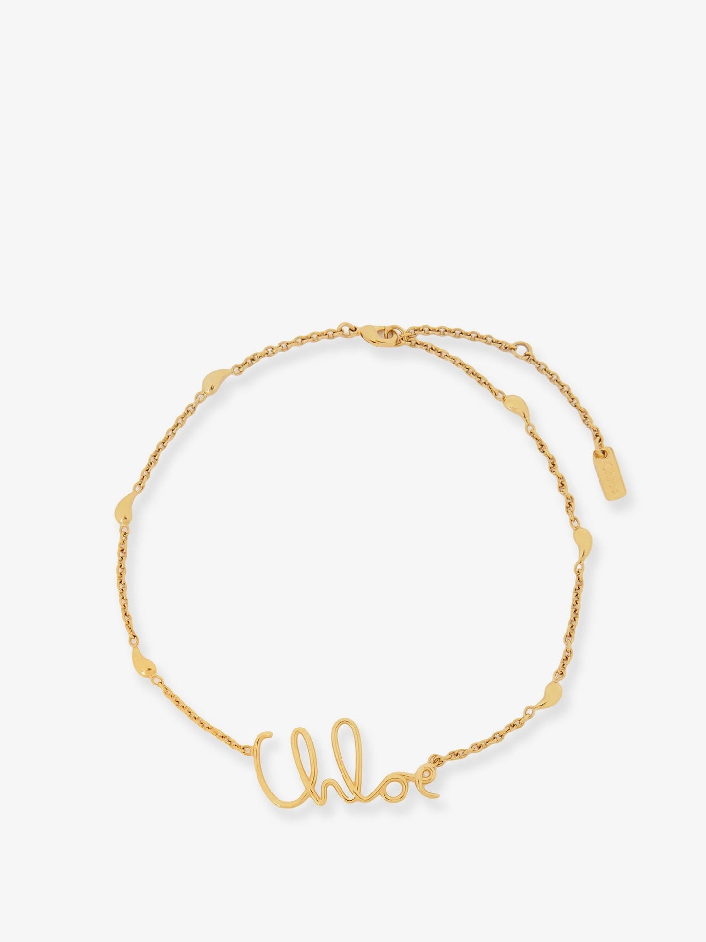 Chloe' Women Brass Necklace With Lettering Logo CHLOE