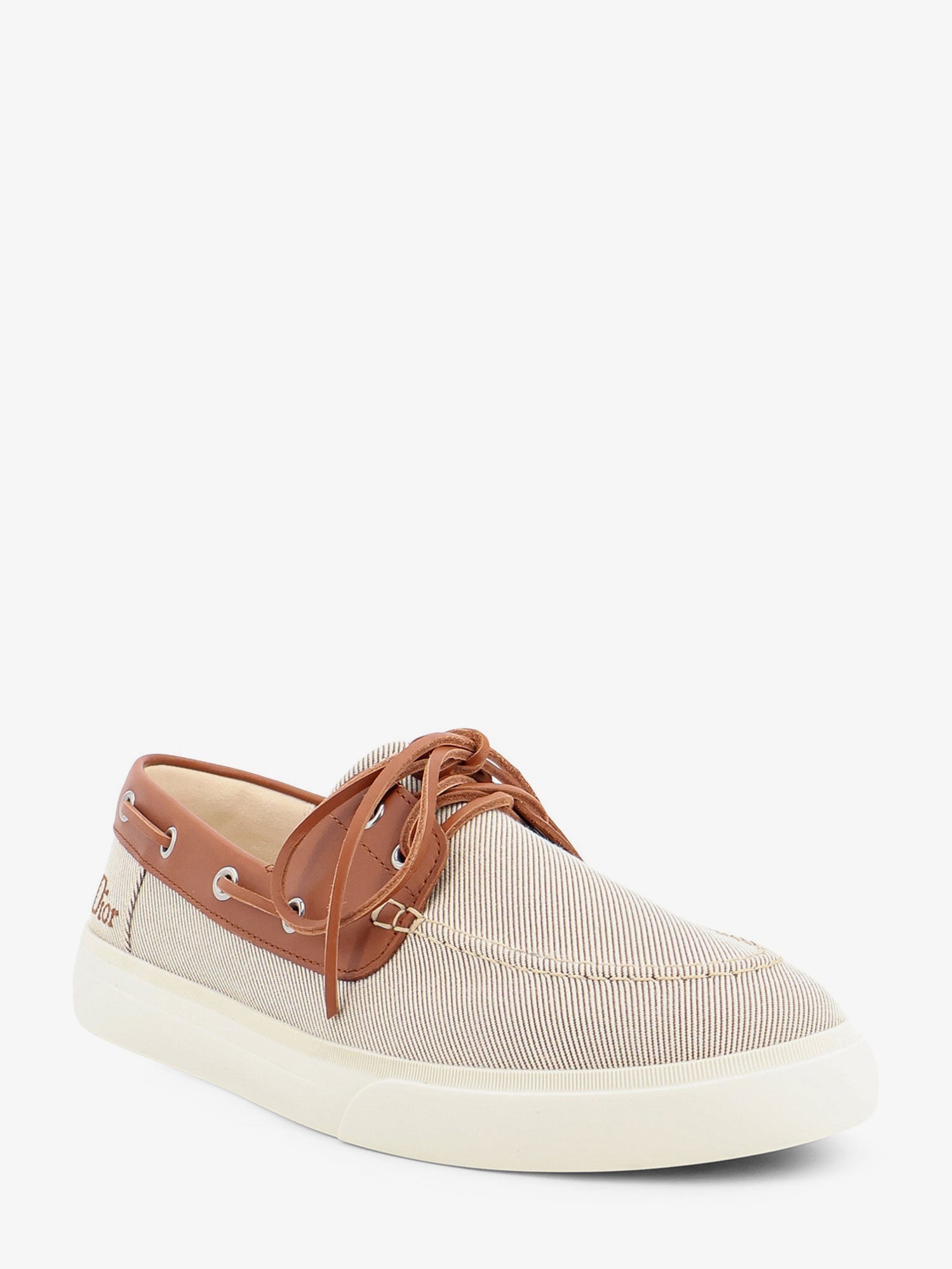 Dior Men Chester Dioriviera Canvas And Leather Loafers CHRISTIAN DIOR