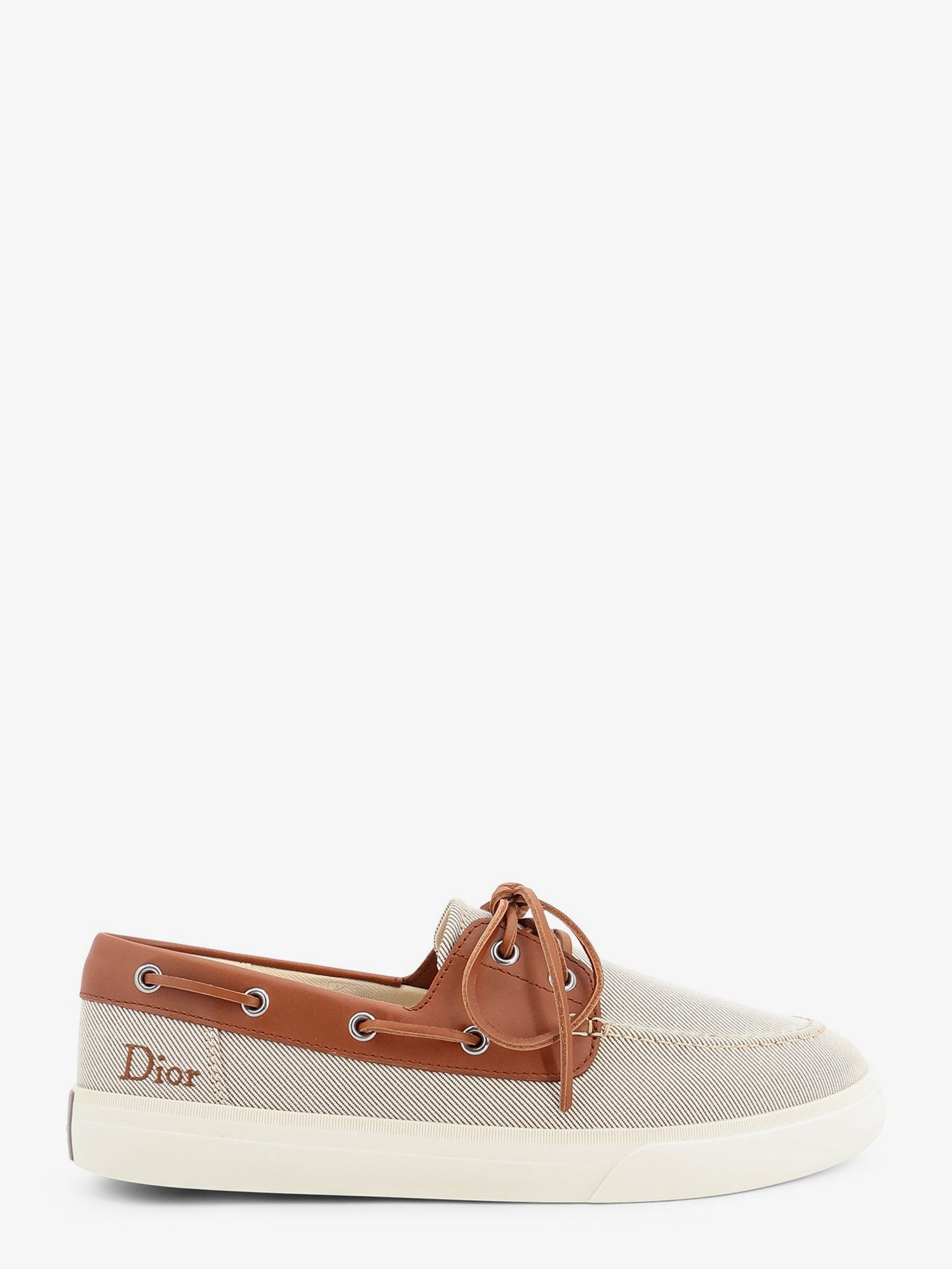 Dior Men Chester Dioriviera Canvas And Leather Loafers CHRISTIAN DIOR
