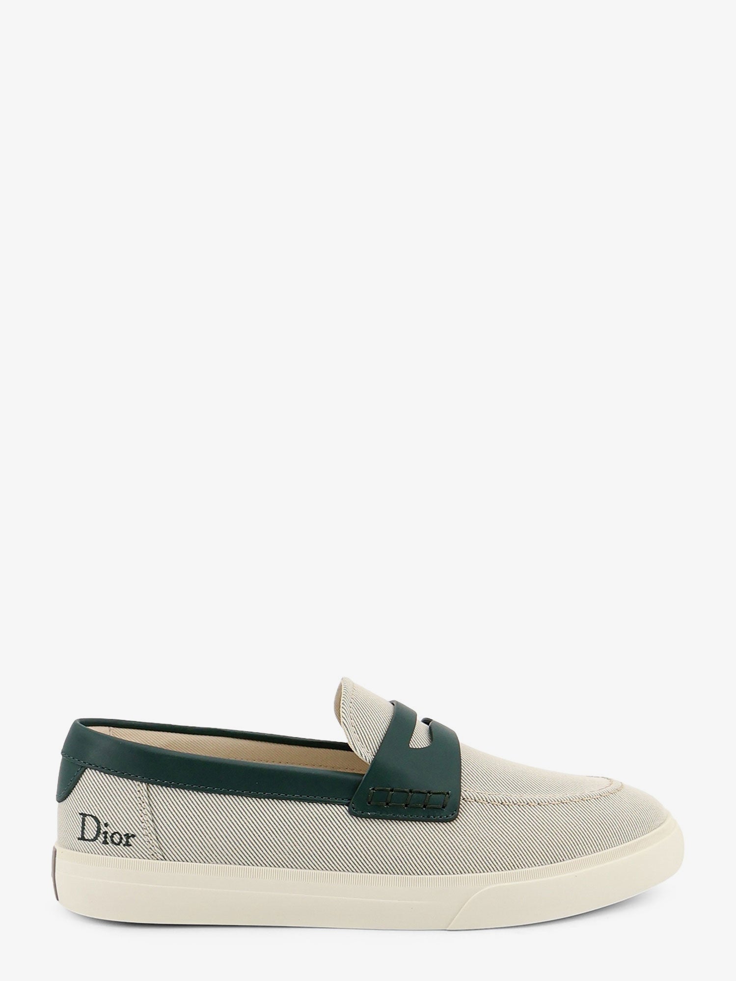 Dior Men Chester Dioriviera Canvas And Leather Loafers CHRISTIAN DIOR
