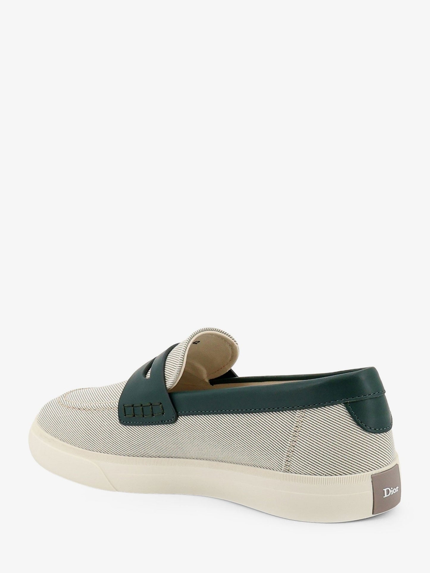 Dior Men Chester Dioriviera Canvas And Leather Loafers CHRISTIAN DIOR