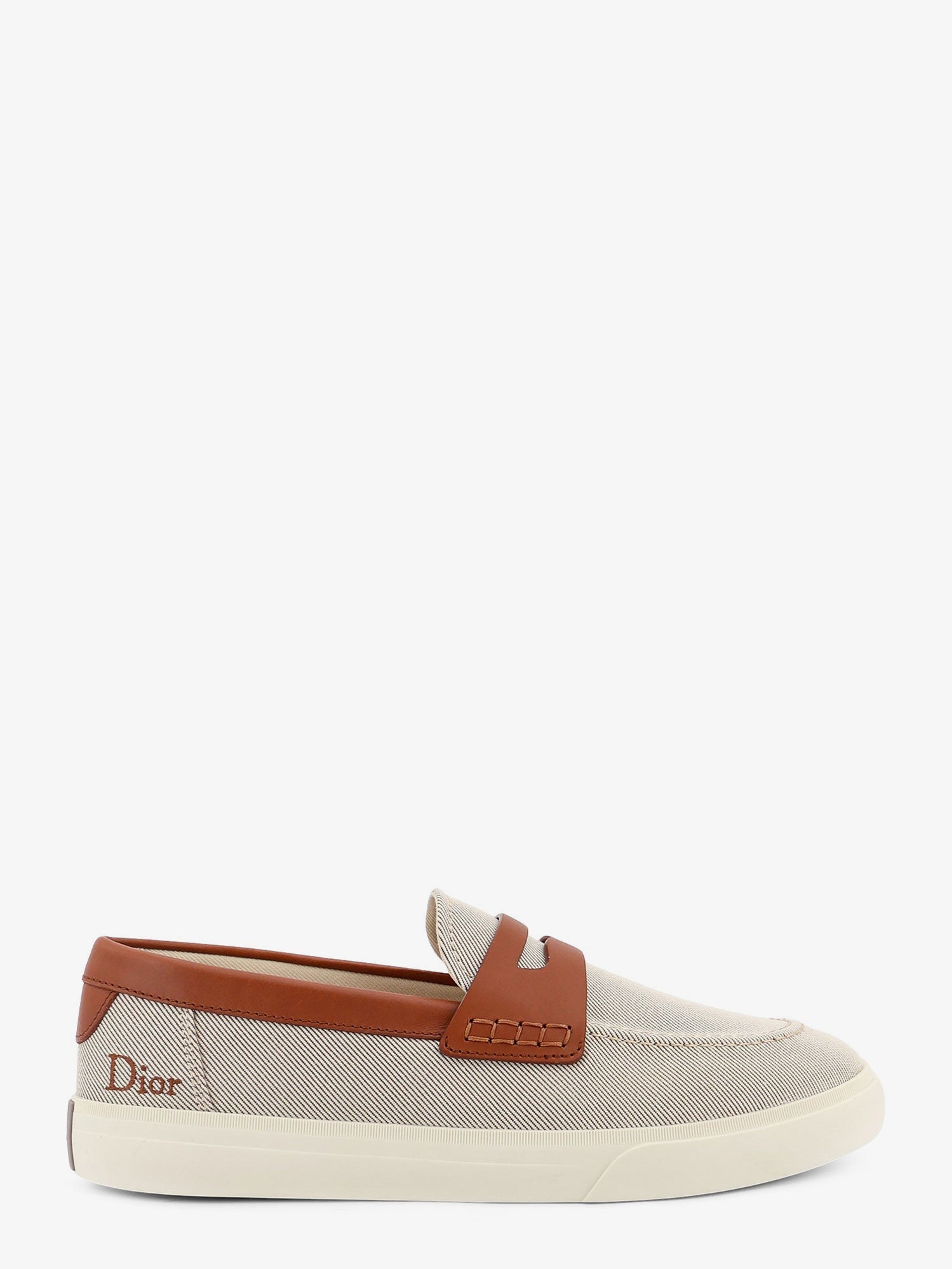 Dior Men Chester Dioriviera Canvas And Leather Loafers CHRISTIAN DIOR