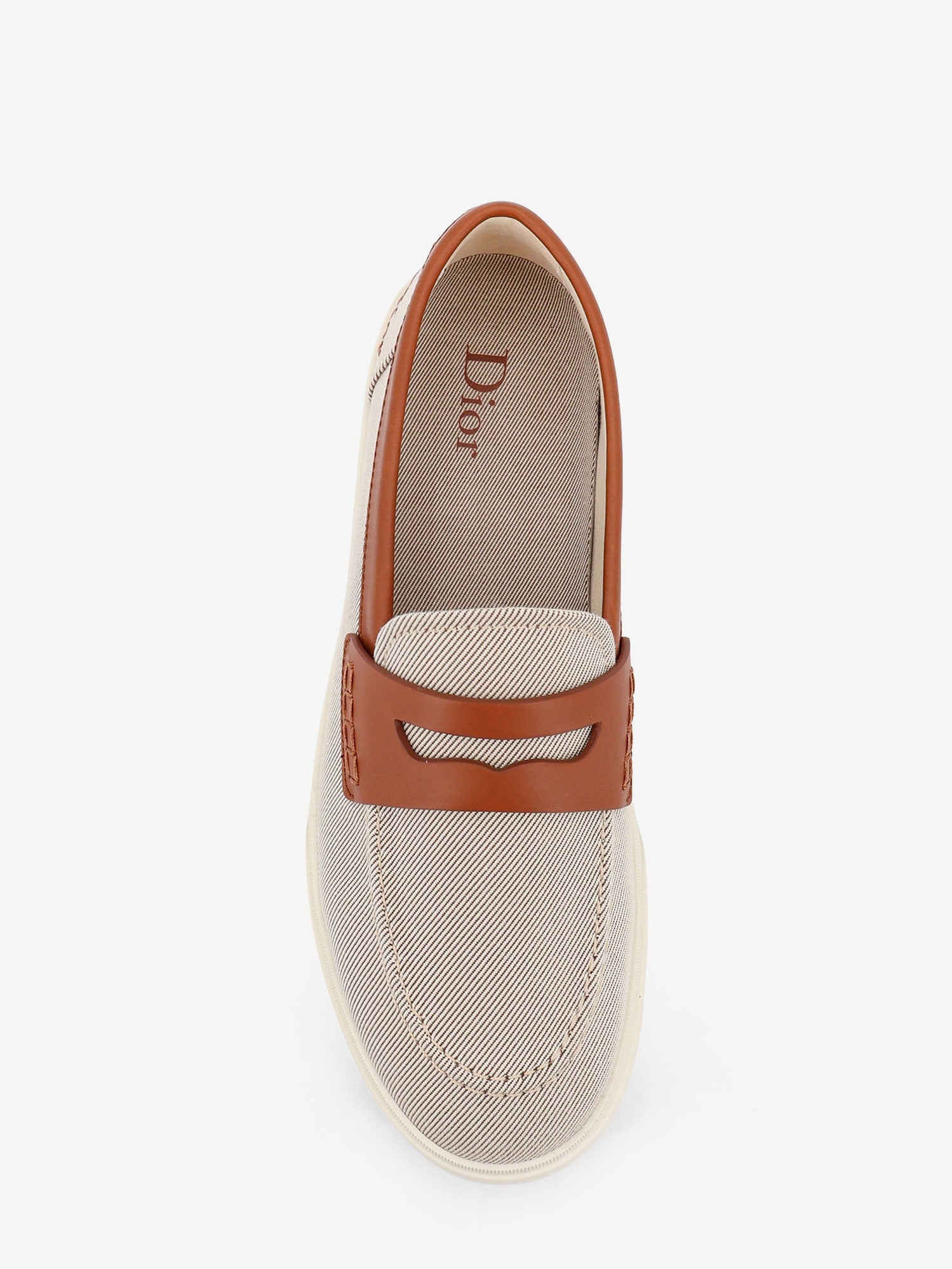 Dior Men Chester Dioriviera Canvas And Leather Loafers CHRISTIAN DIOR