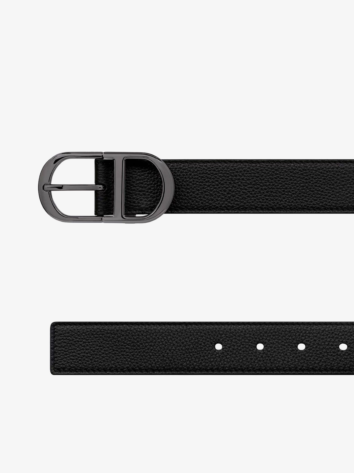 Dior Men Leather Belt With Metal Cd Logo CHRISTIAN DIOR