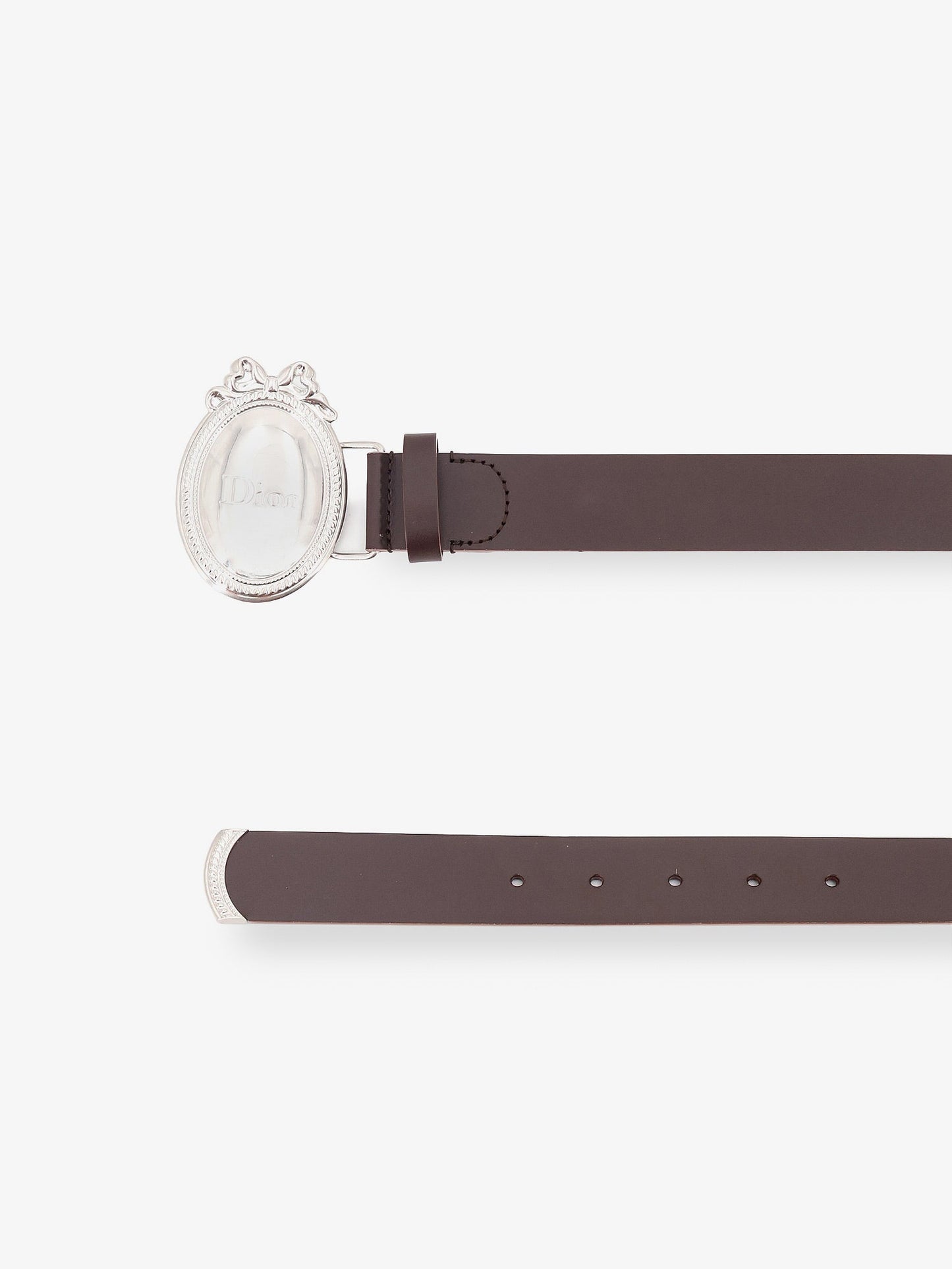 Dior Men Dior Medaillon Leather Belt CHRISTIAN DIOR