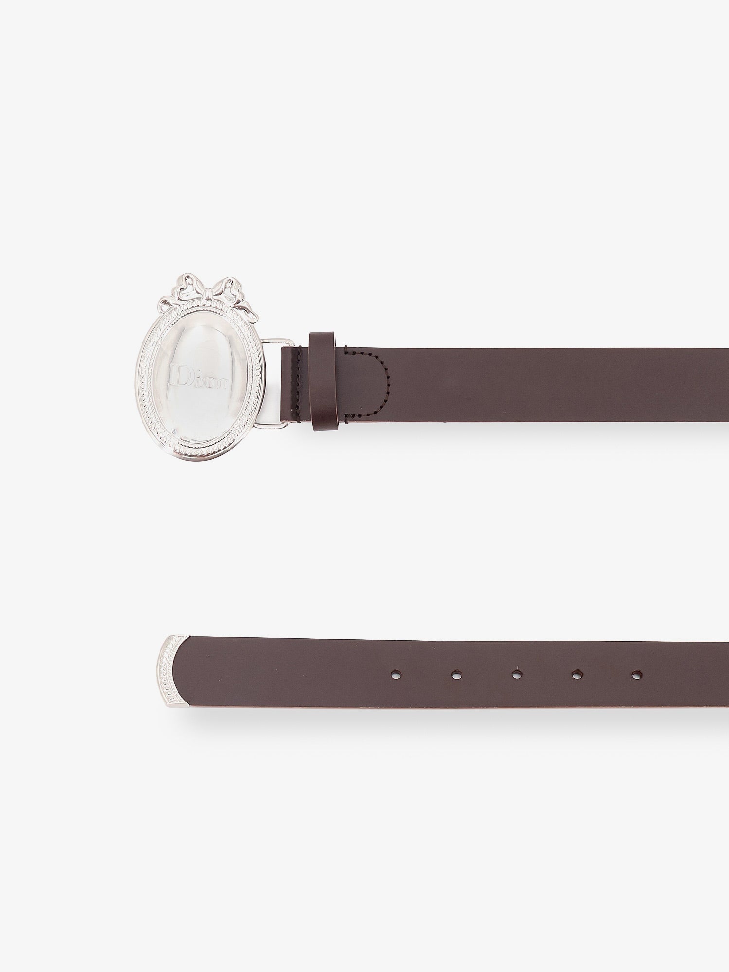 Dior Men Dior Medaillon Leather Belt CHRISTIAN DIOR