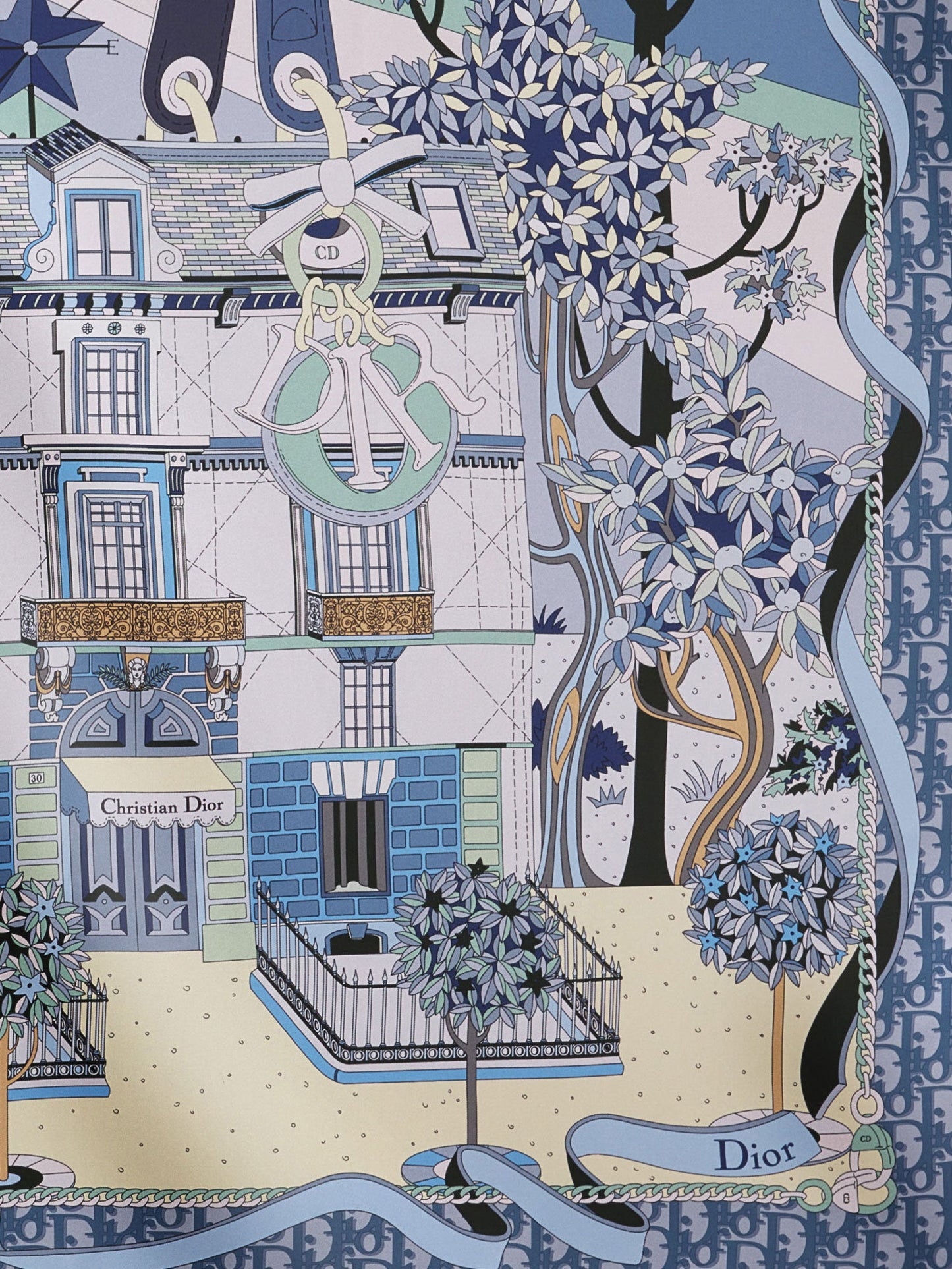 Dior Women Dior Avenue 90 Silk Foulard CHRISTIAN DIOR