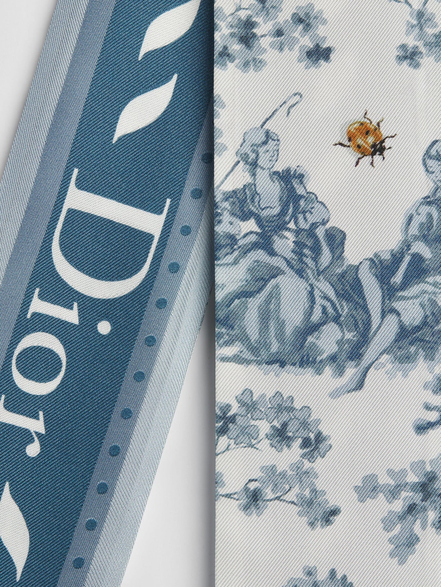 Dior Women Silk Scarf With Toile De Jouy Clover Print CHRISTIAN DIOR