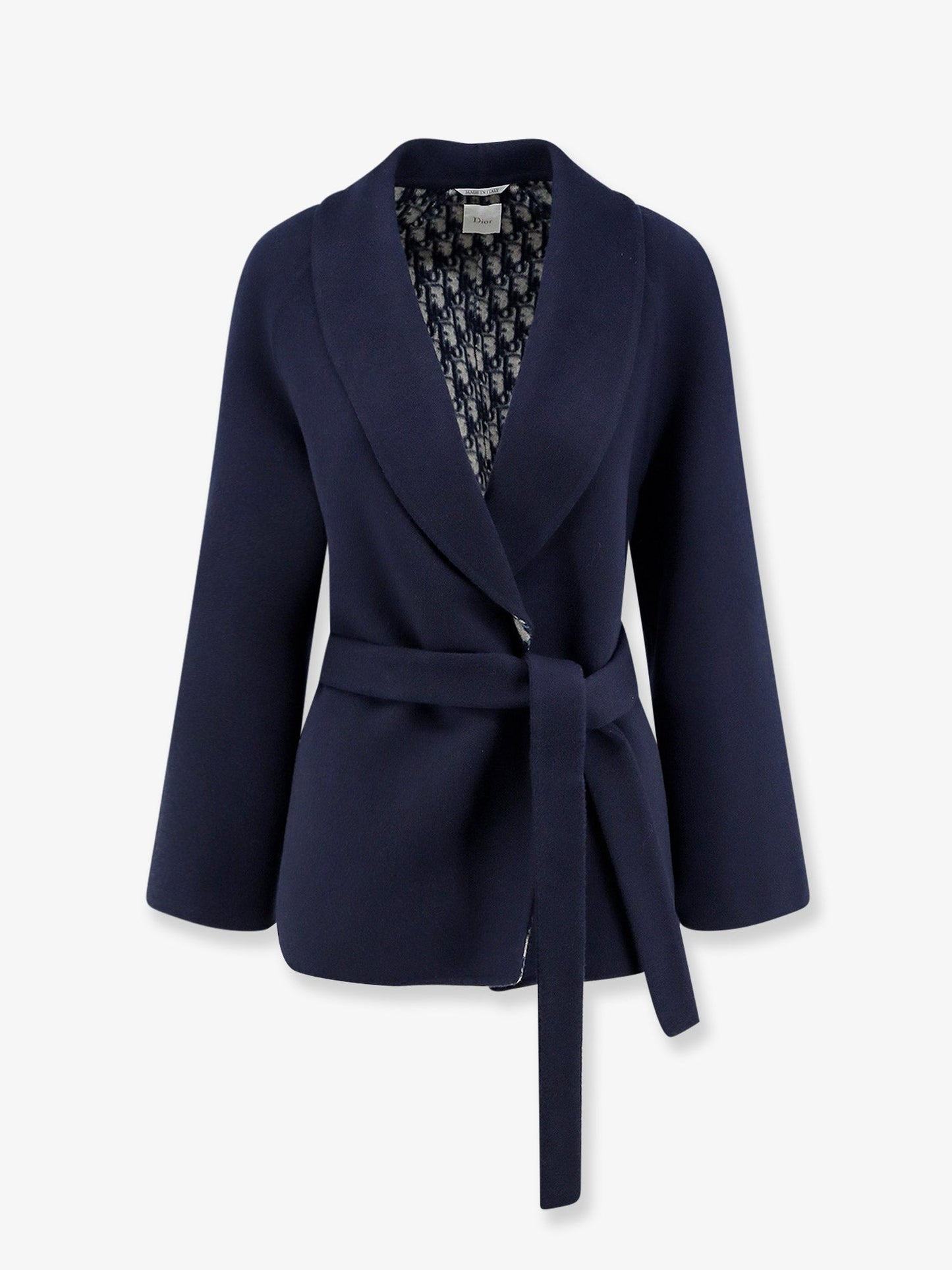 Dior Women Double-Breasted Virgin Wool And Silk Caban CHRISTIAN DIOR