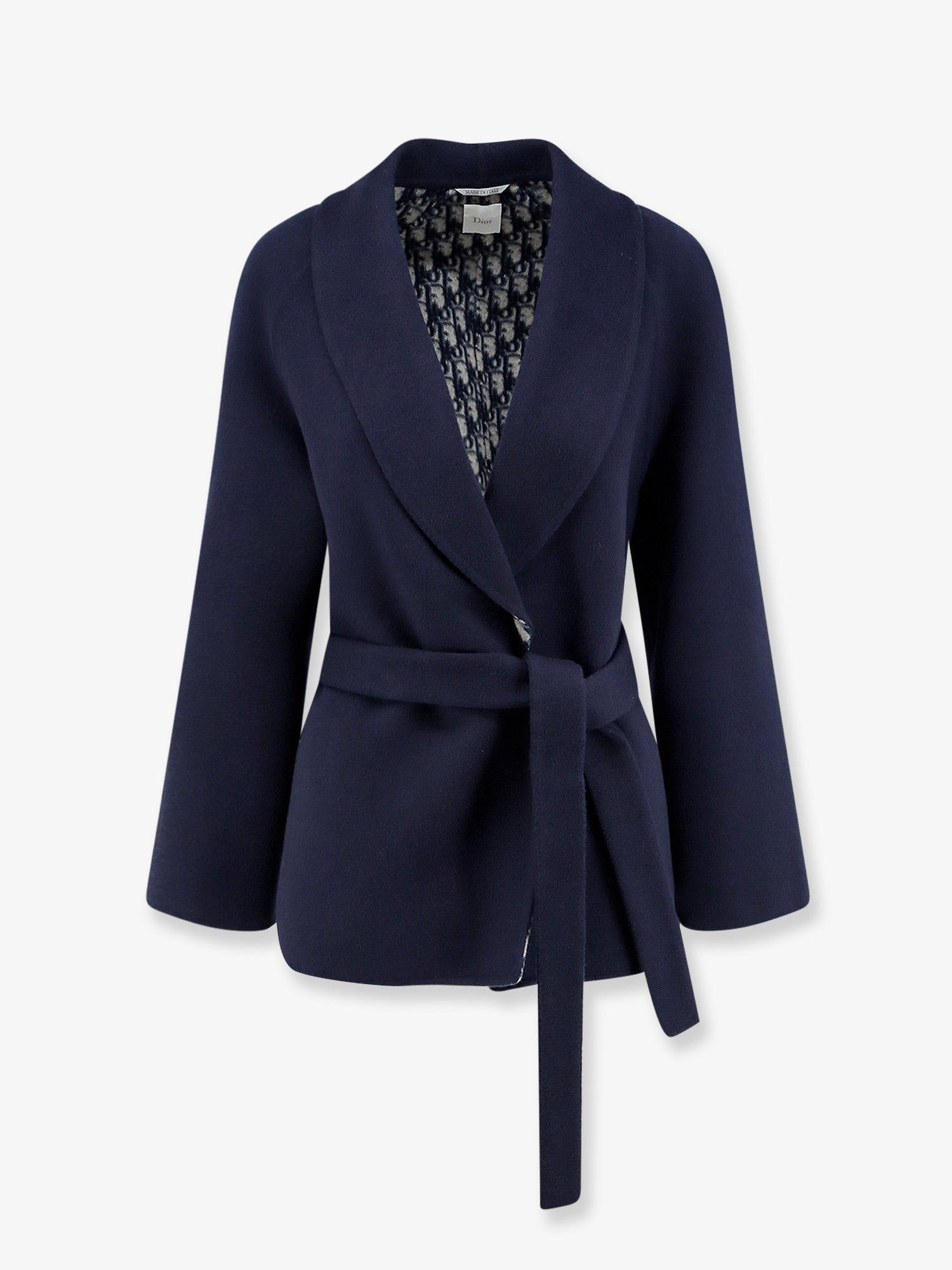 Dior Women Double-Breasted Virgin Wool And Silk Caban CHRISTIAN DIOR