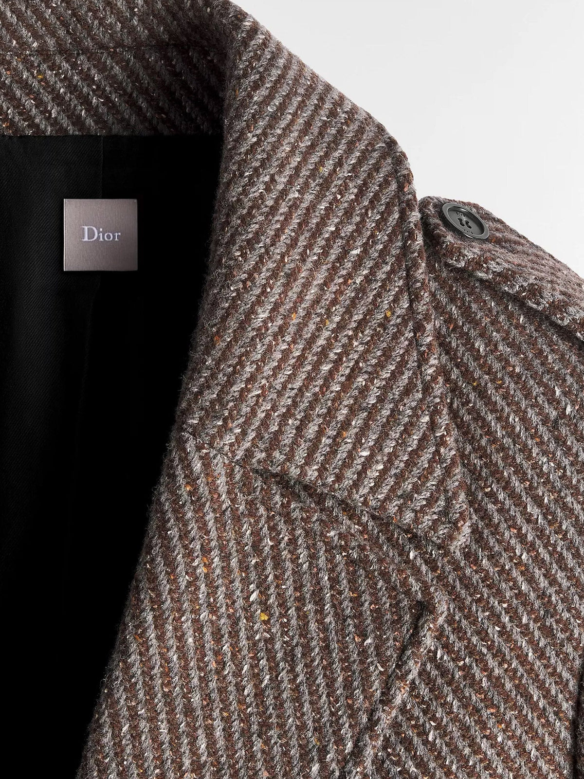 Dior Men Wool And Silk Blend Natte Coat CHRISTIAN DIOR