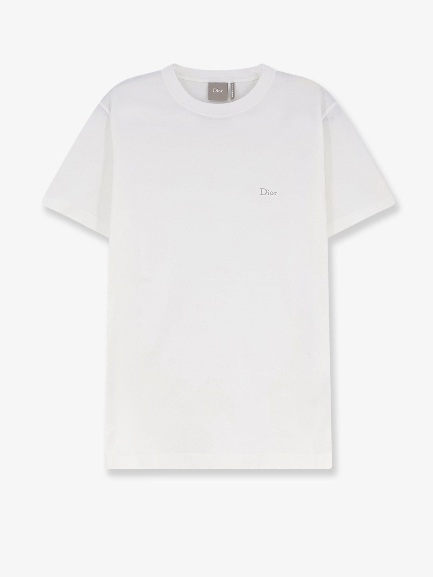 Dior Men Cotton T-Shirt With Logo Embroidery CHRISTIAN DIOR