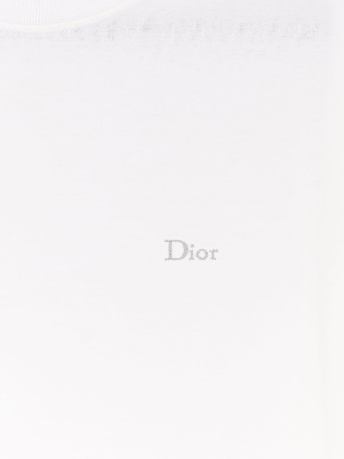 Dior Men Cotton T-Shirt With Logo Embroidery CHRISTIAN DIOR
