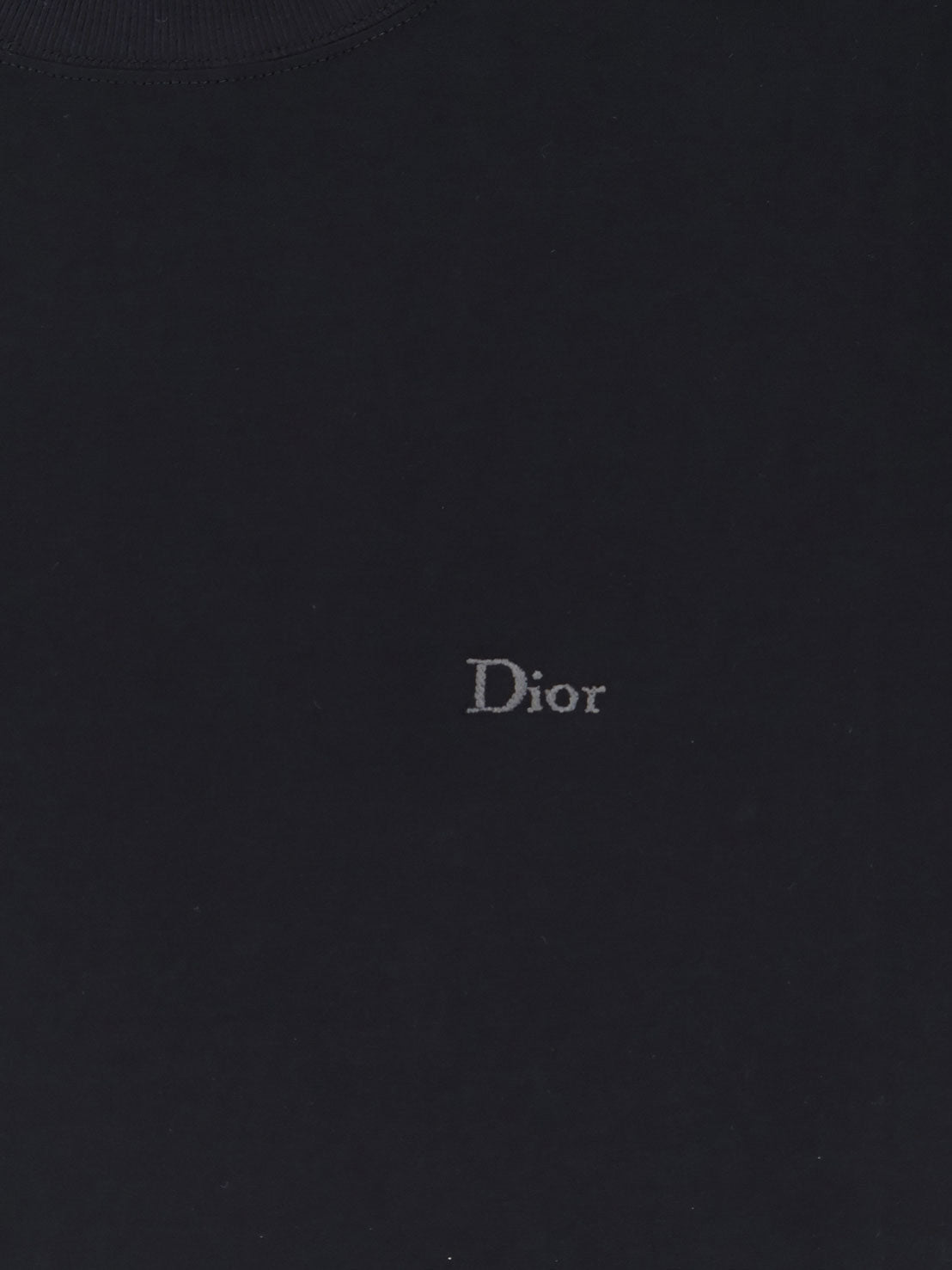 Dior Men Cotton T-Shirt With Dior Embroidery CHRISTIAN DIOR