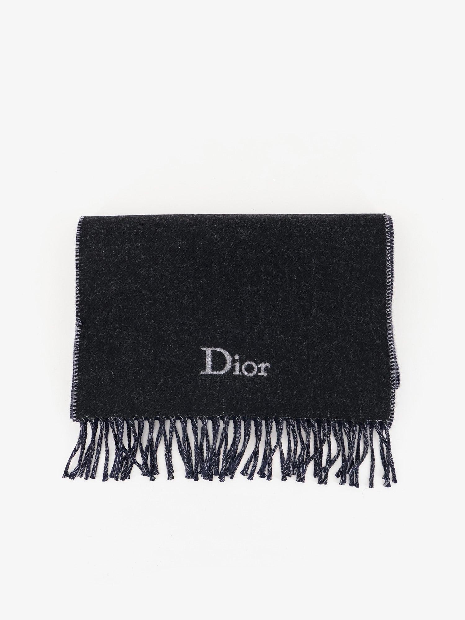 Dior Men Dior Oblique Pattern Wool Scarf CHRISTIAN DIOR