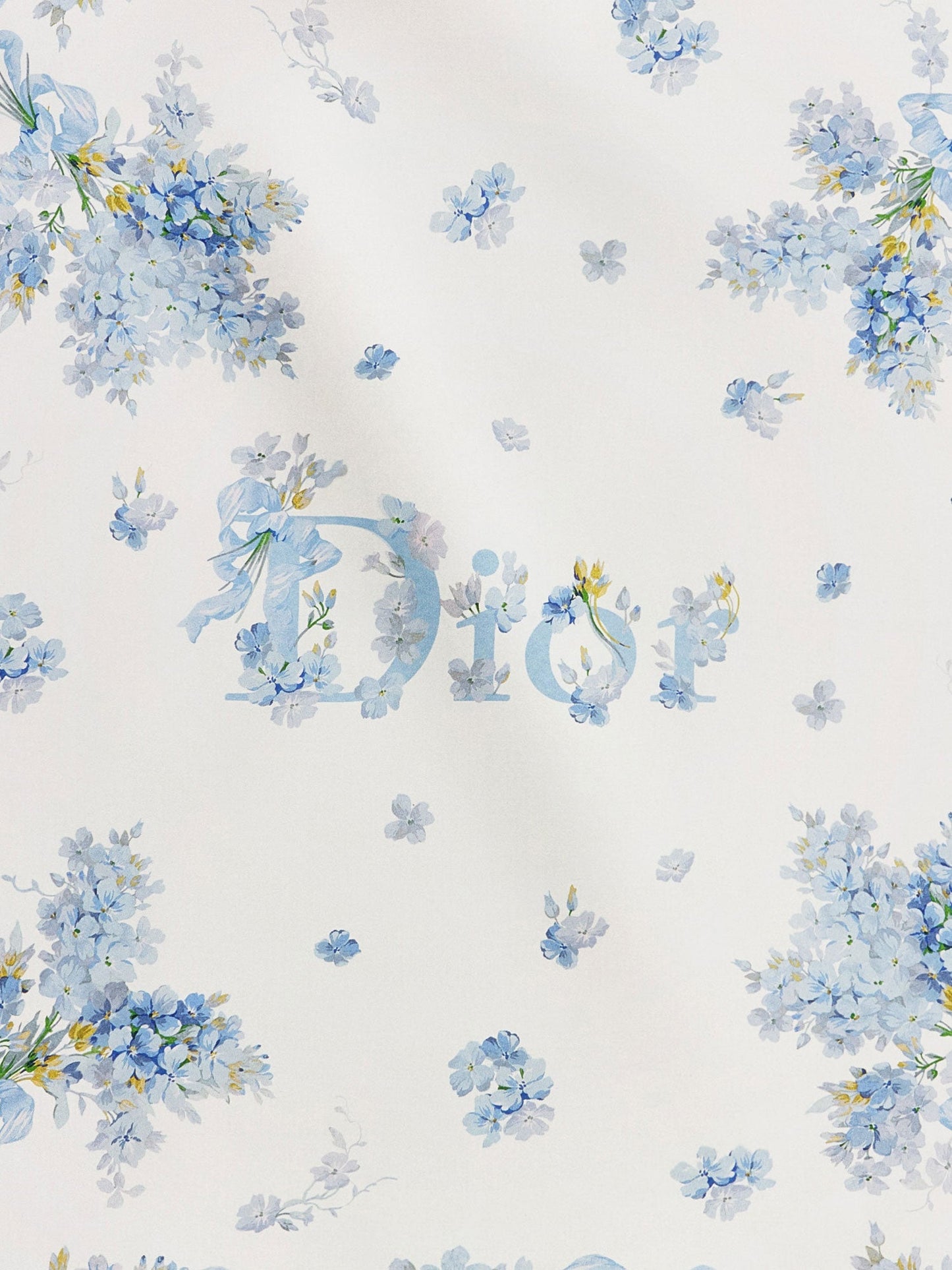 Dior Women Silk Foulard With Dior Lilac Bouquet Print CHRISTIAN DIOR