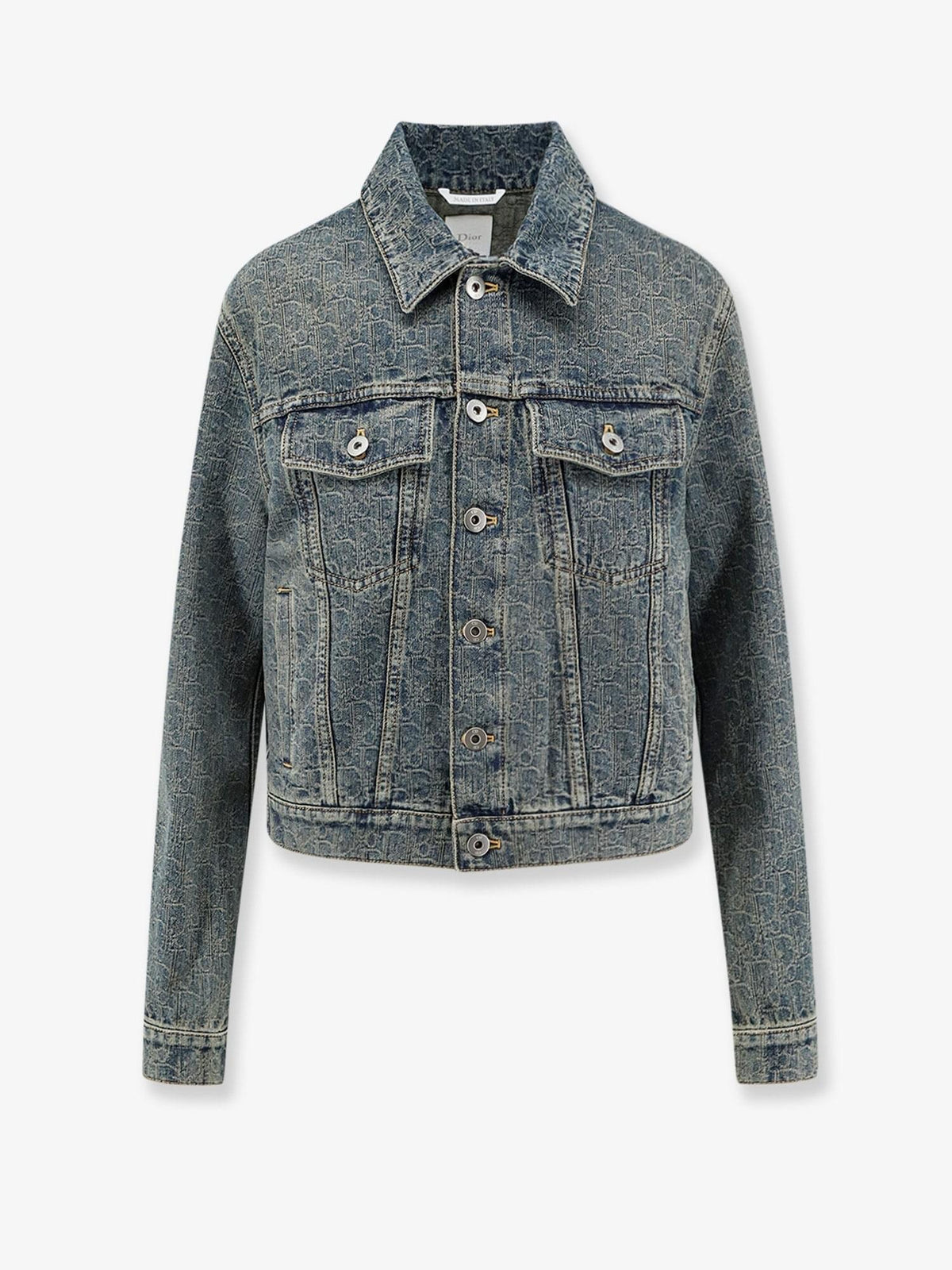 Dior Women Denim Jacket With Dior Oblique Motif CHRISTIAN DIOR