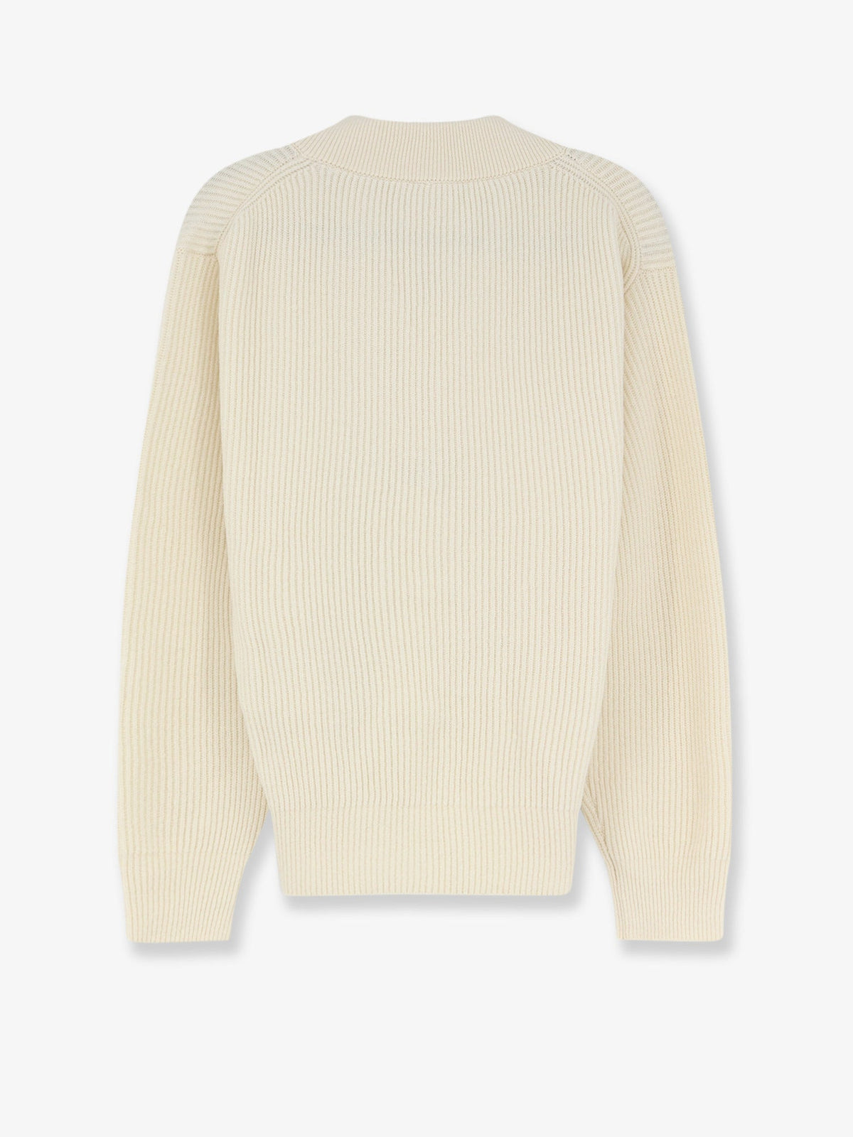 Dior Women White Wool And Cashmere Ribbed Sweater CHRISTIAN DIOR