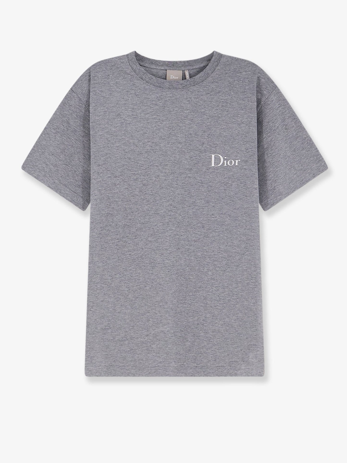 Dior Men Cotton T-Shirt With Dior Embroidery CHRISTIAN DIOR