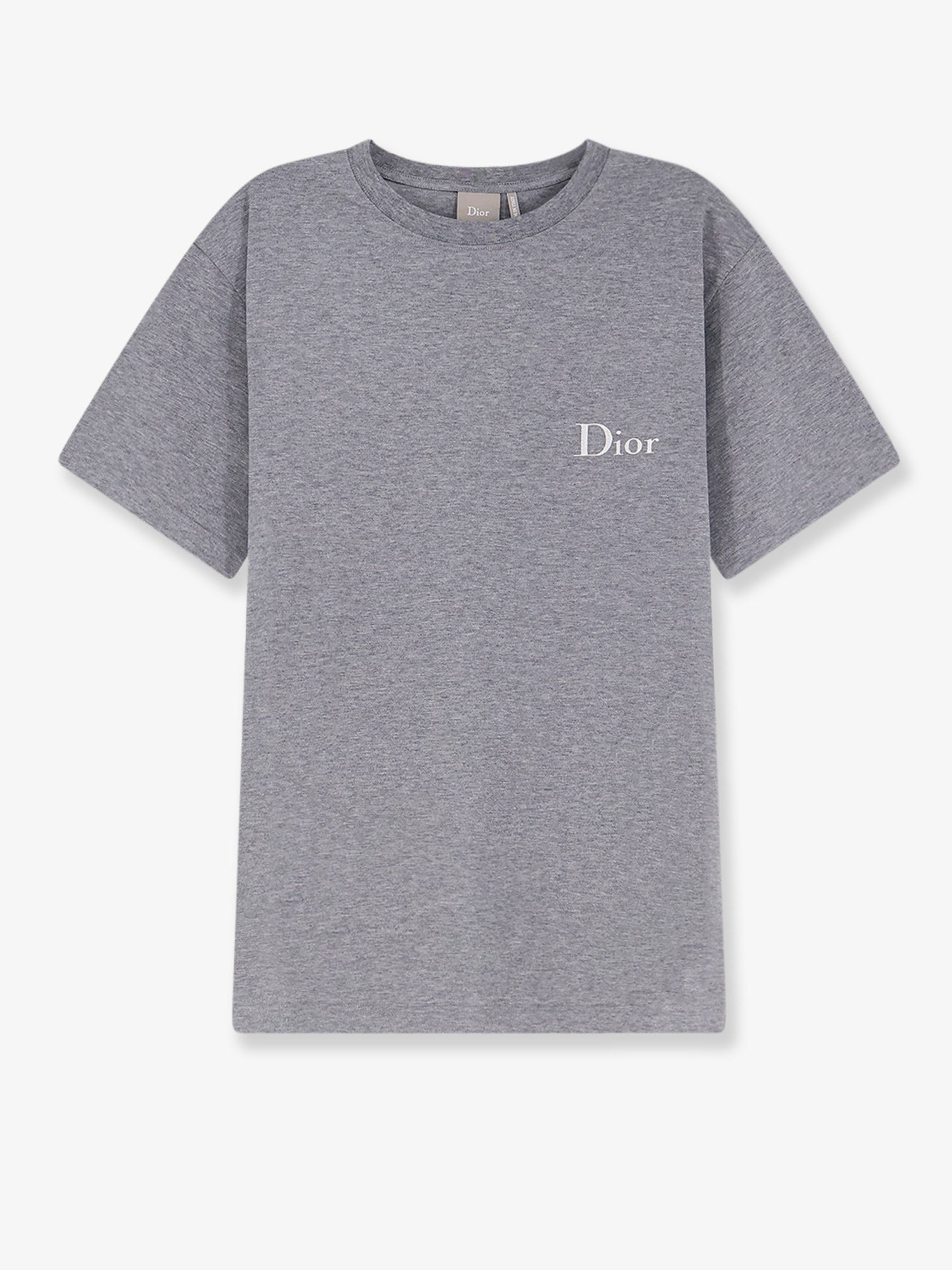 Dior Men Cotton T-Shirt With Dior Embroidery CHRISTIAN DIOR