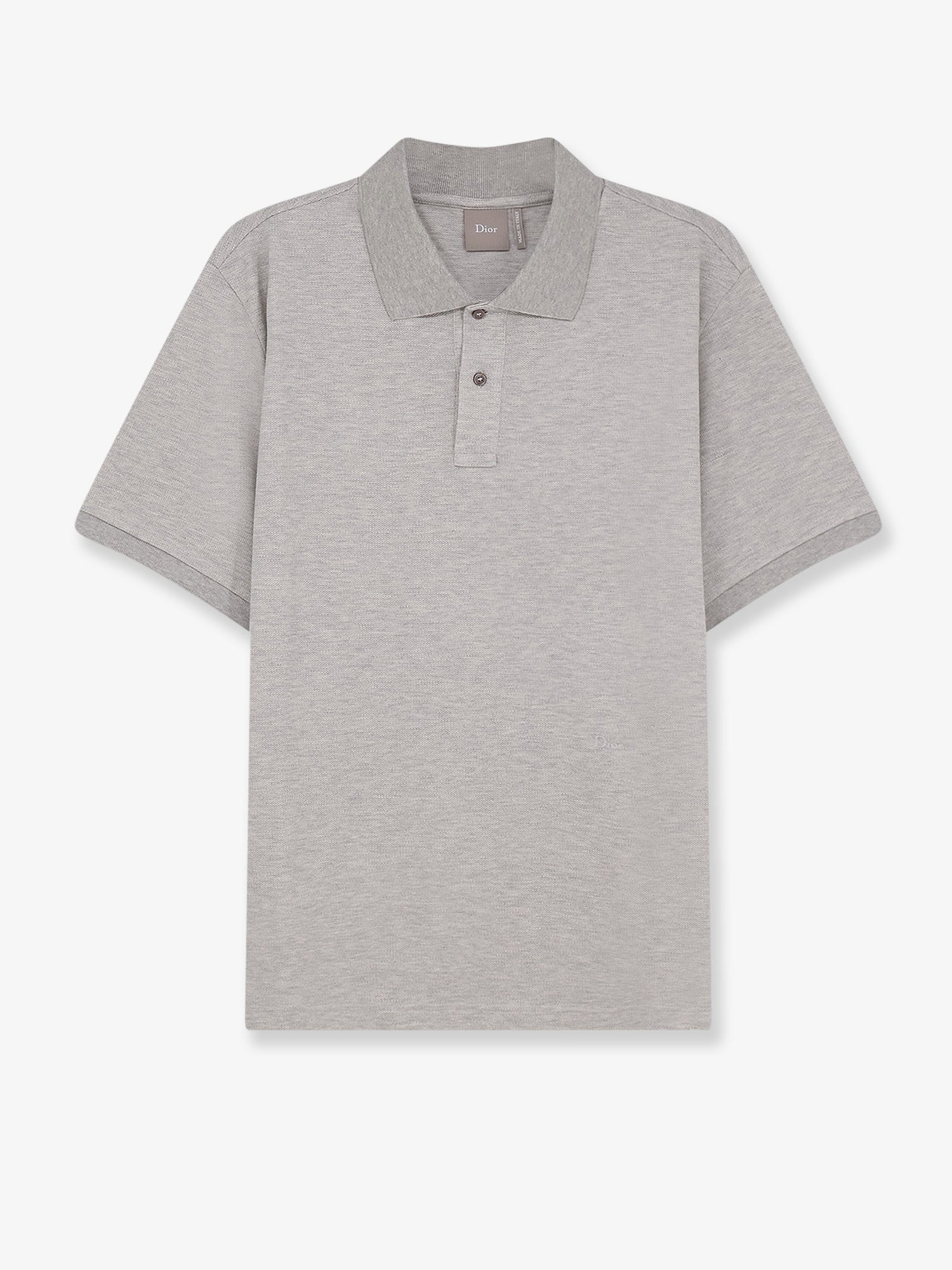 Dior Men Cotton And Silk Polo Shirt With Logo Embroidery CHRISTIAN DIOR