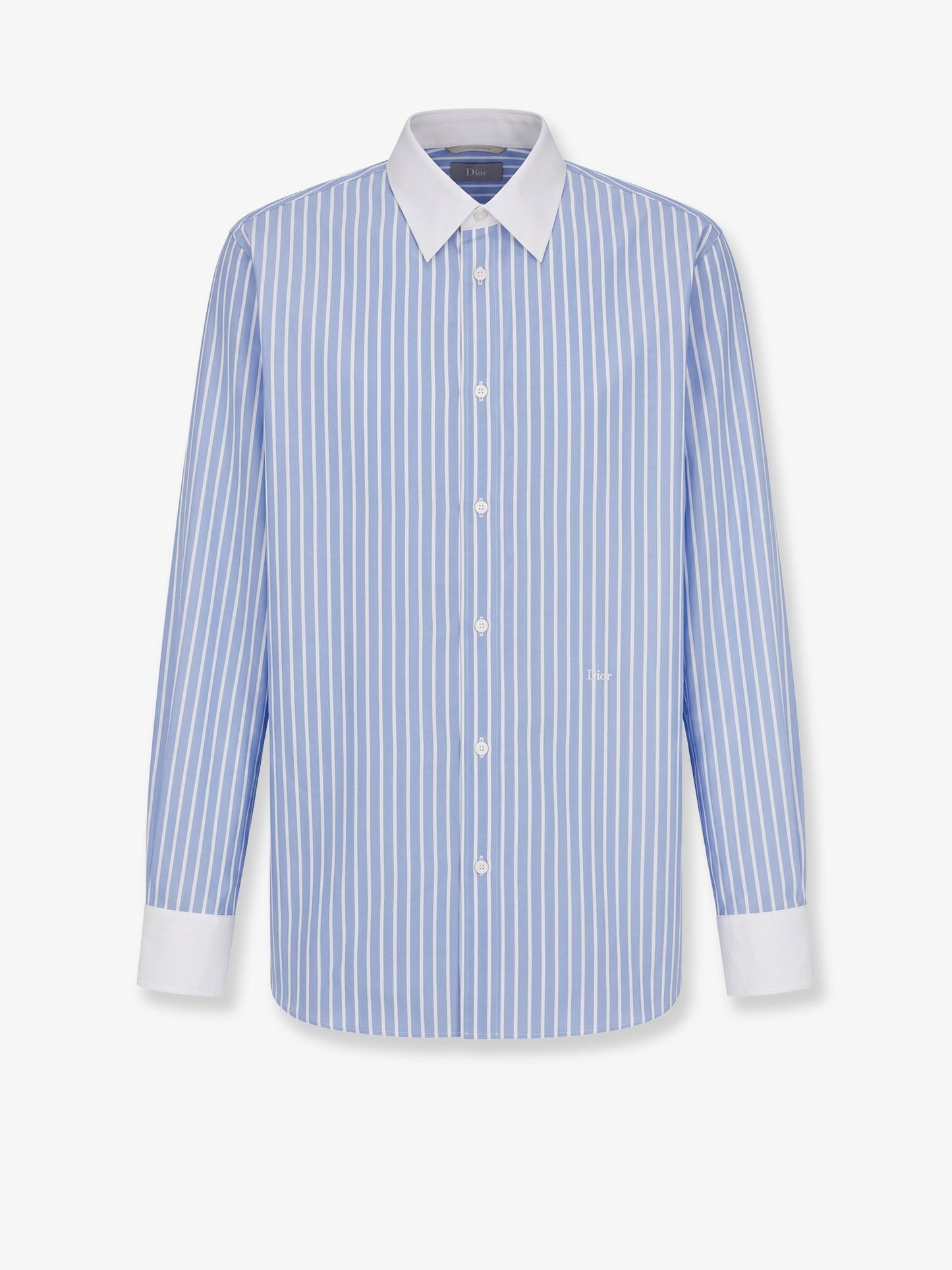 Dior Men Cotton Shirt With Dior Embroidery CHRISTIAN DIOR
