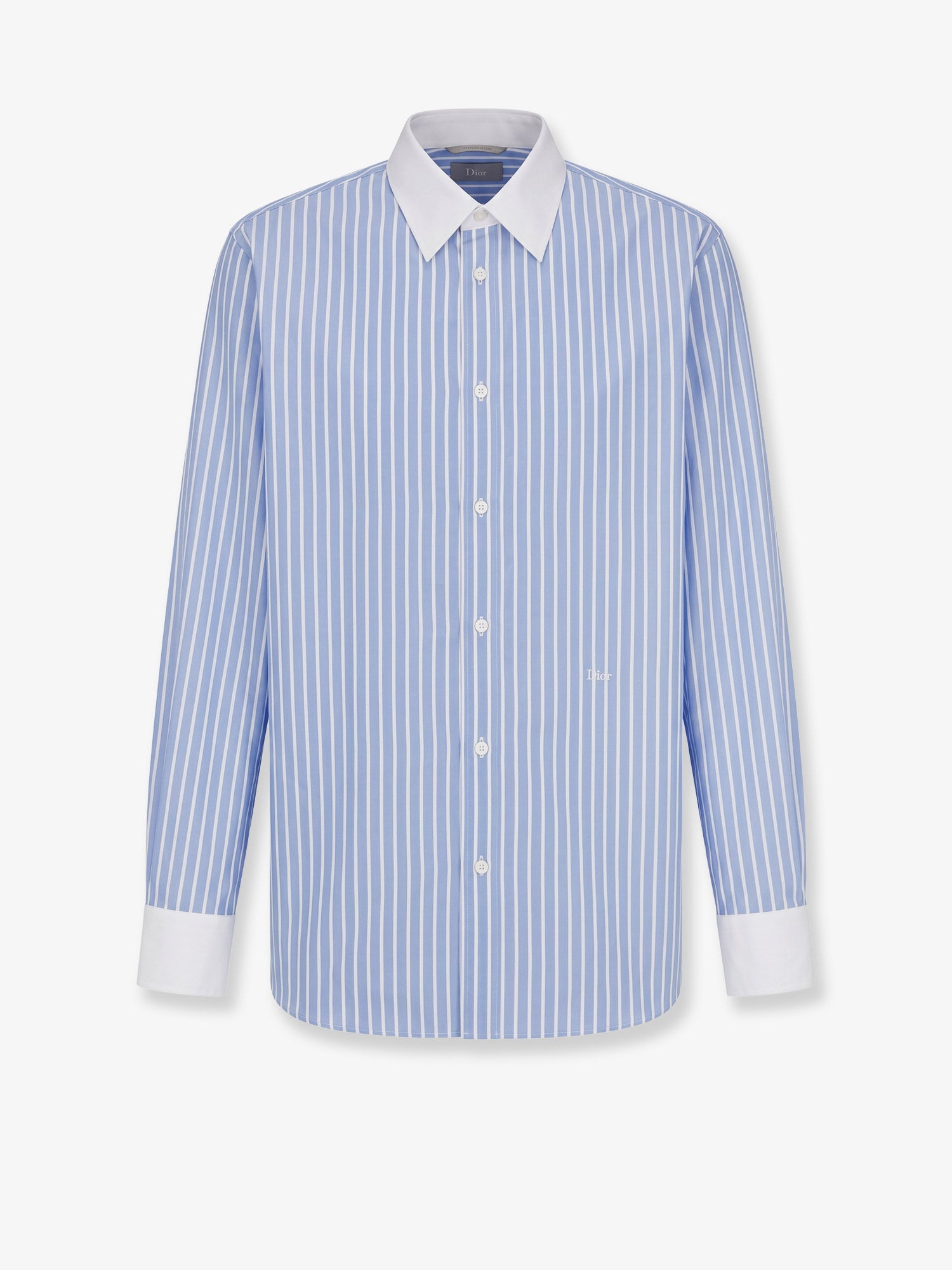 Dior Men Cotton Shirt With Dior Embroidery CHRISTIAN DIOR