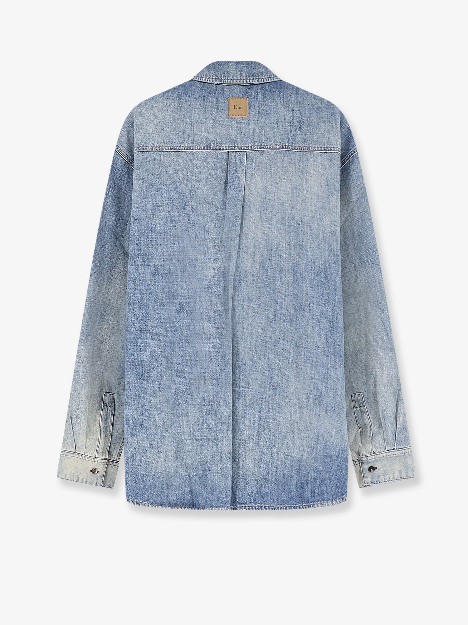Dior Men Cotton Shirt Jacket With Embroidered Lettering Logo CHRISTIAN DIOR