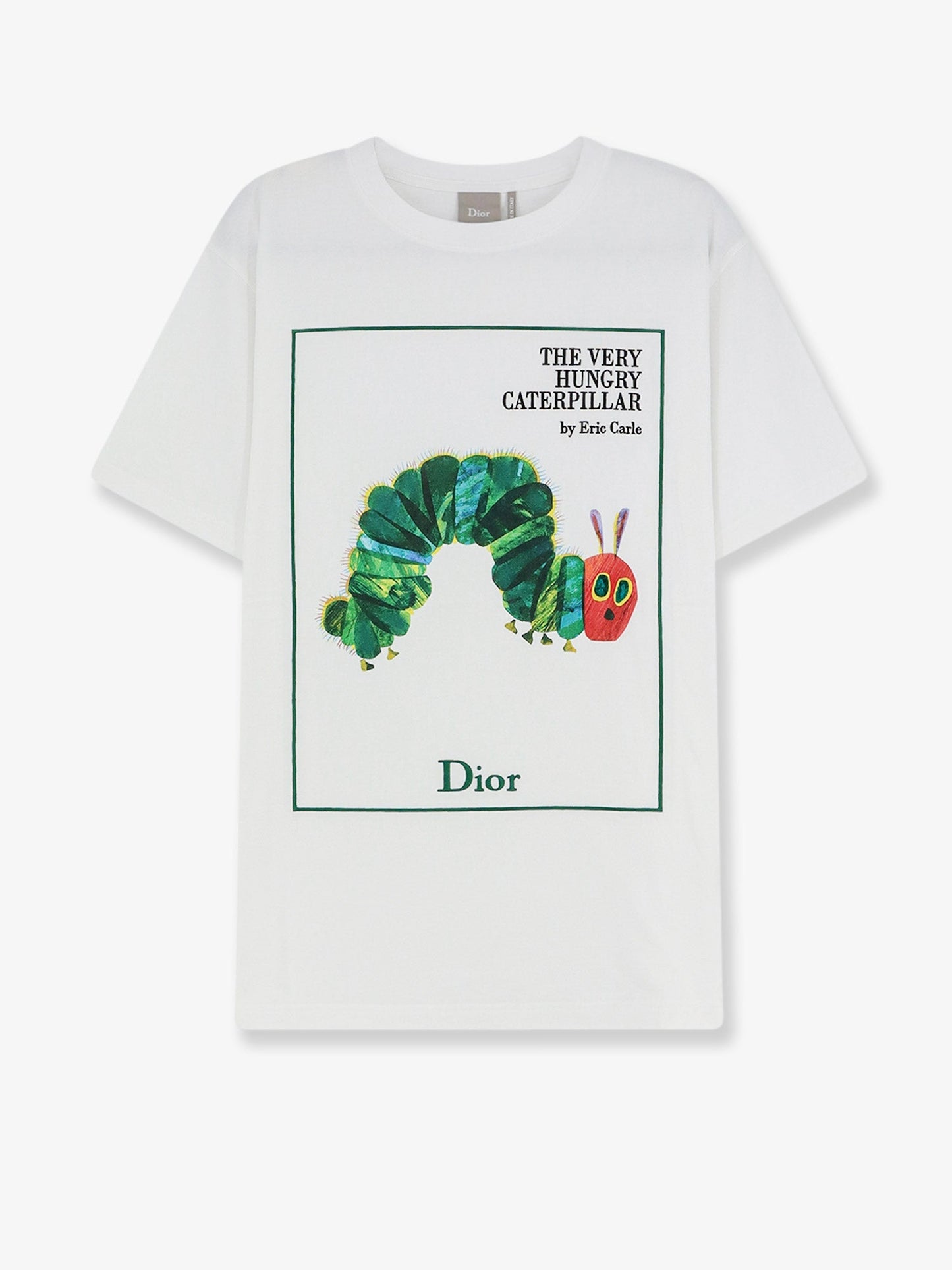 Dior Men Cotton T-Shirt With Book Cover Print And Dior Embroidery