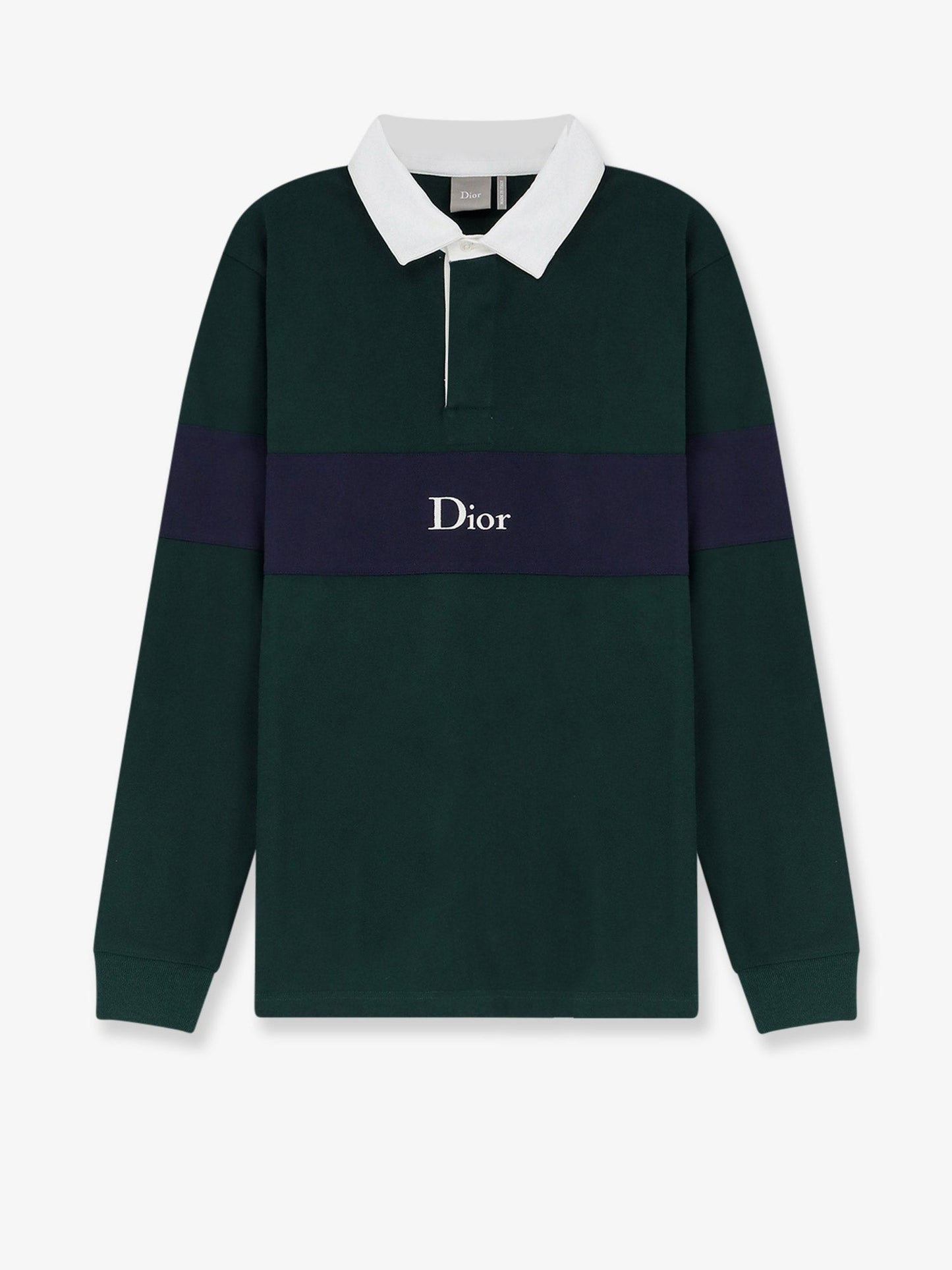 Dior Men Cotton Polo Rugby With Dior Embroidery