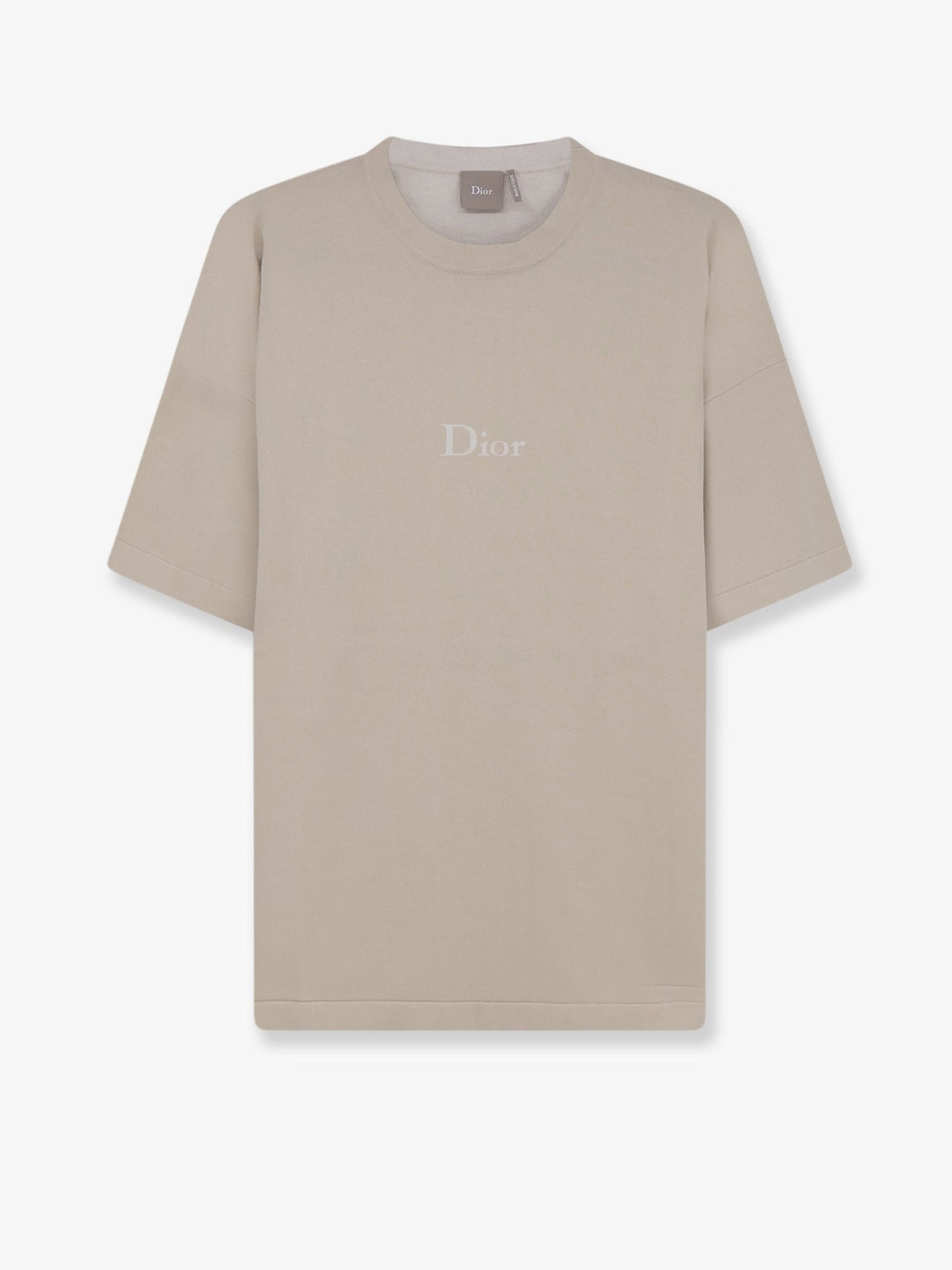 Dior Men Cotton T-Shirt With Lettering Logo CHRISTIAN DIOR