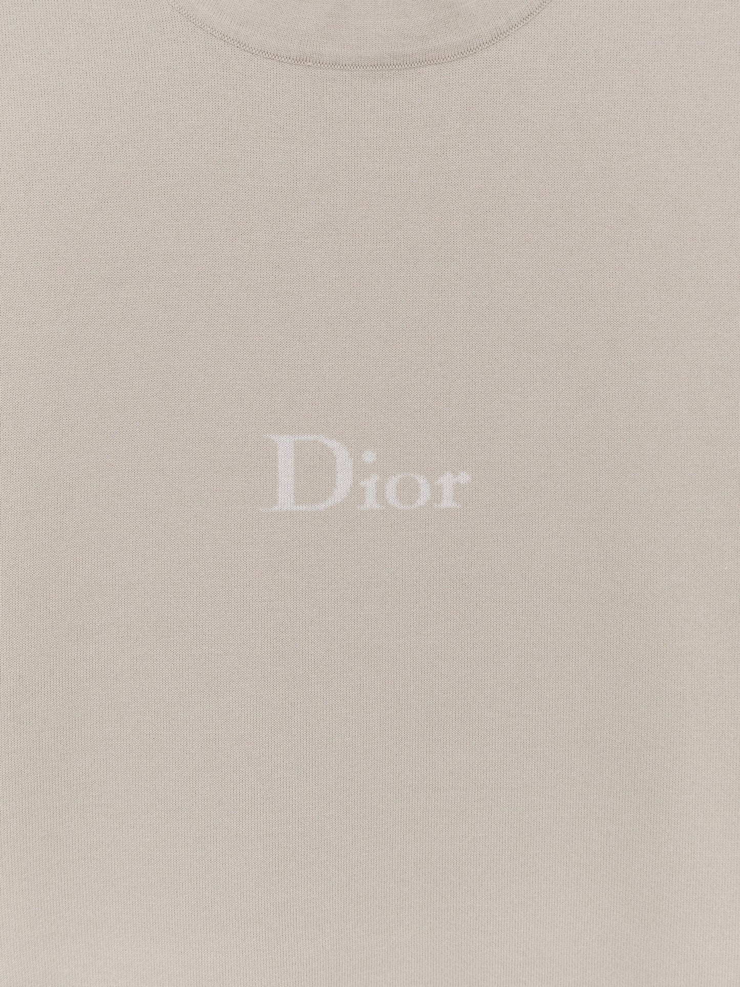 Dior Men Cotton T-Shirt With Lettering Logo CHRISTIAN DIOR