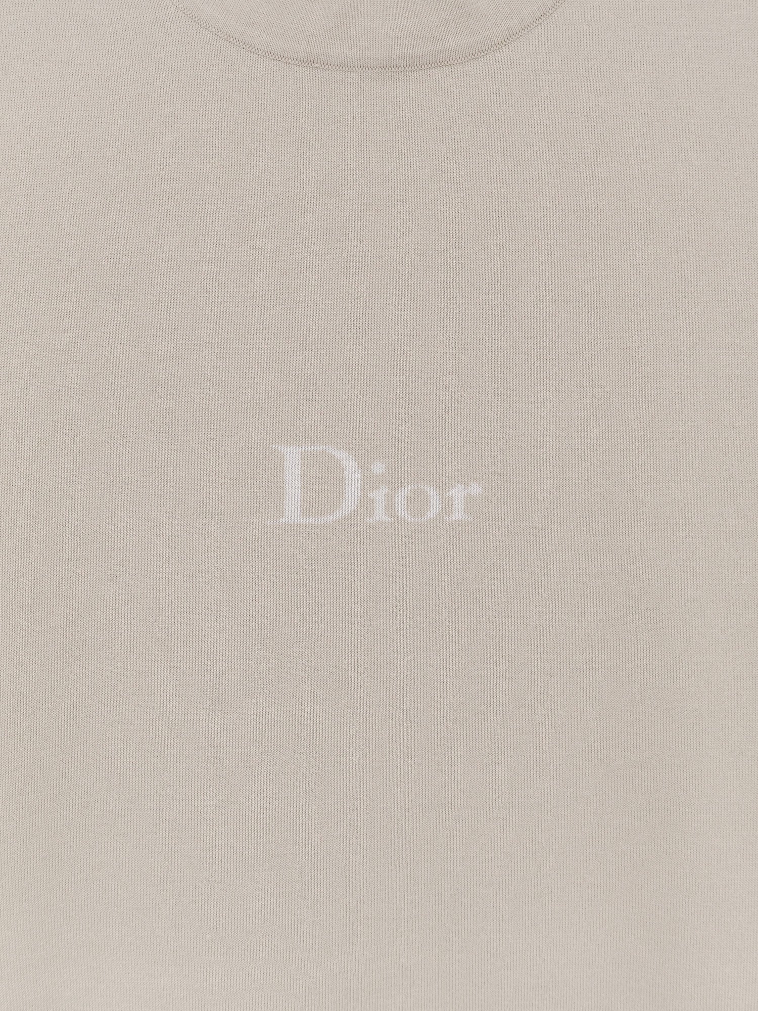 Dior Men Cotton T-Shirt With Lettering Logo CHRISTIAN DIOR